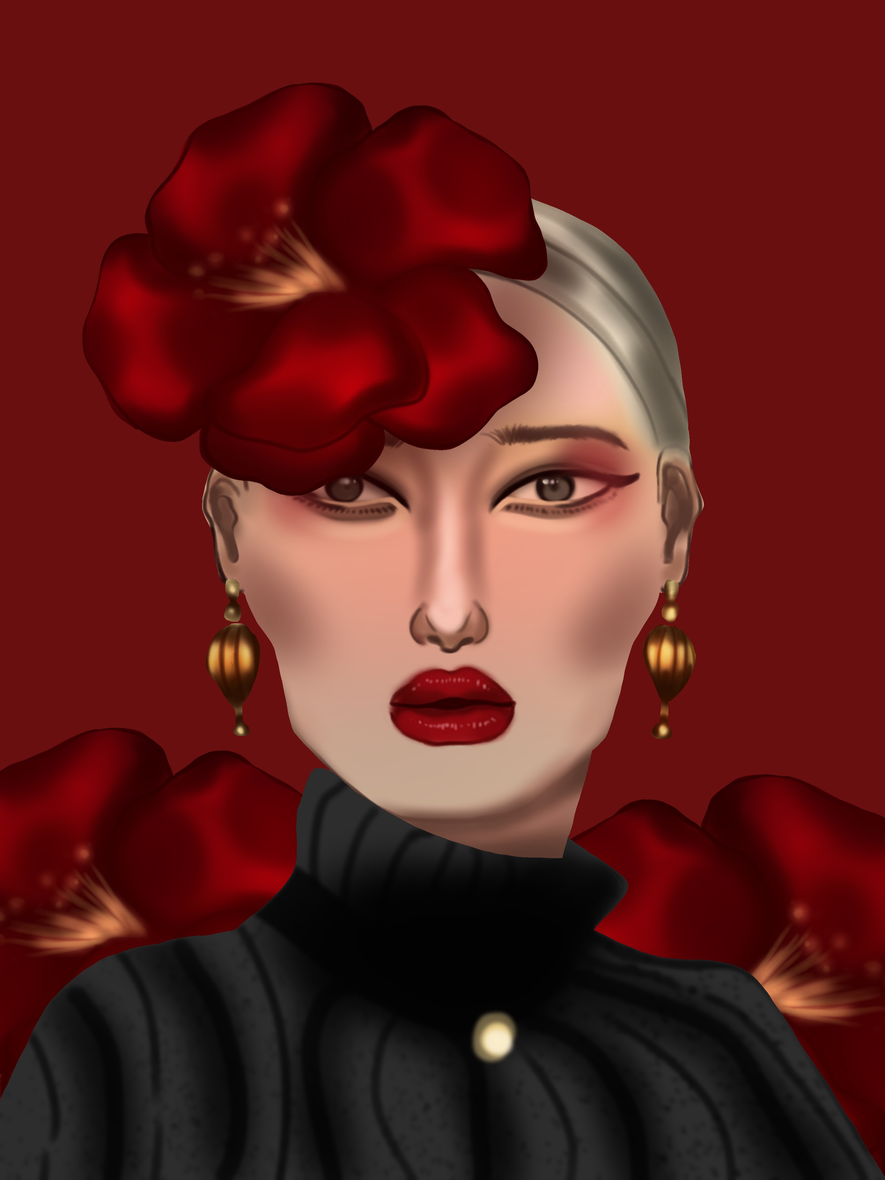 9/30 Portrait d'un rouge fleurie 🌹 par Lagoon Feather