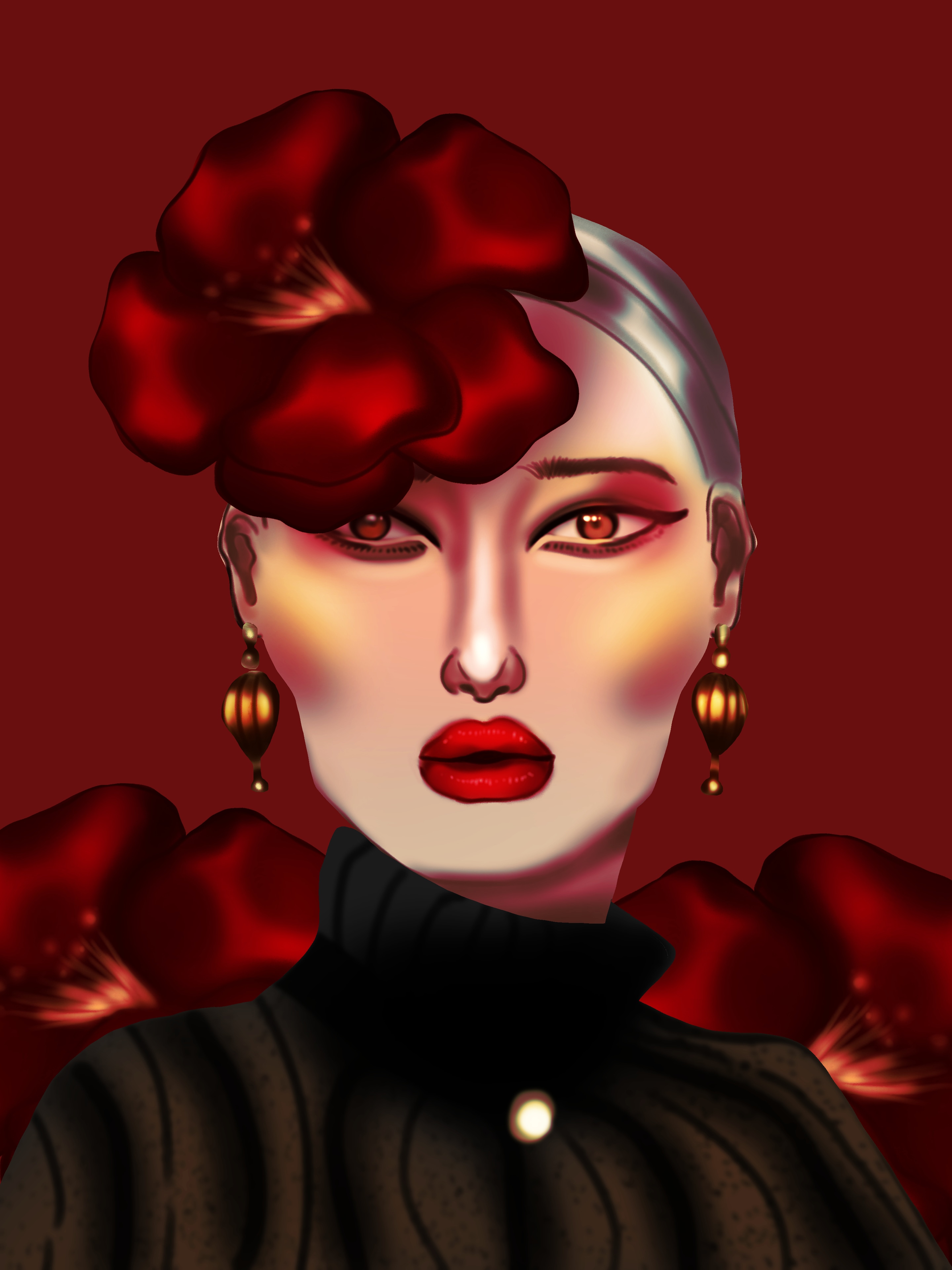 9/30 Portrait d'un rouge fleurie 🌹 par Lagoon Feather