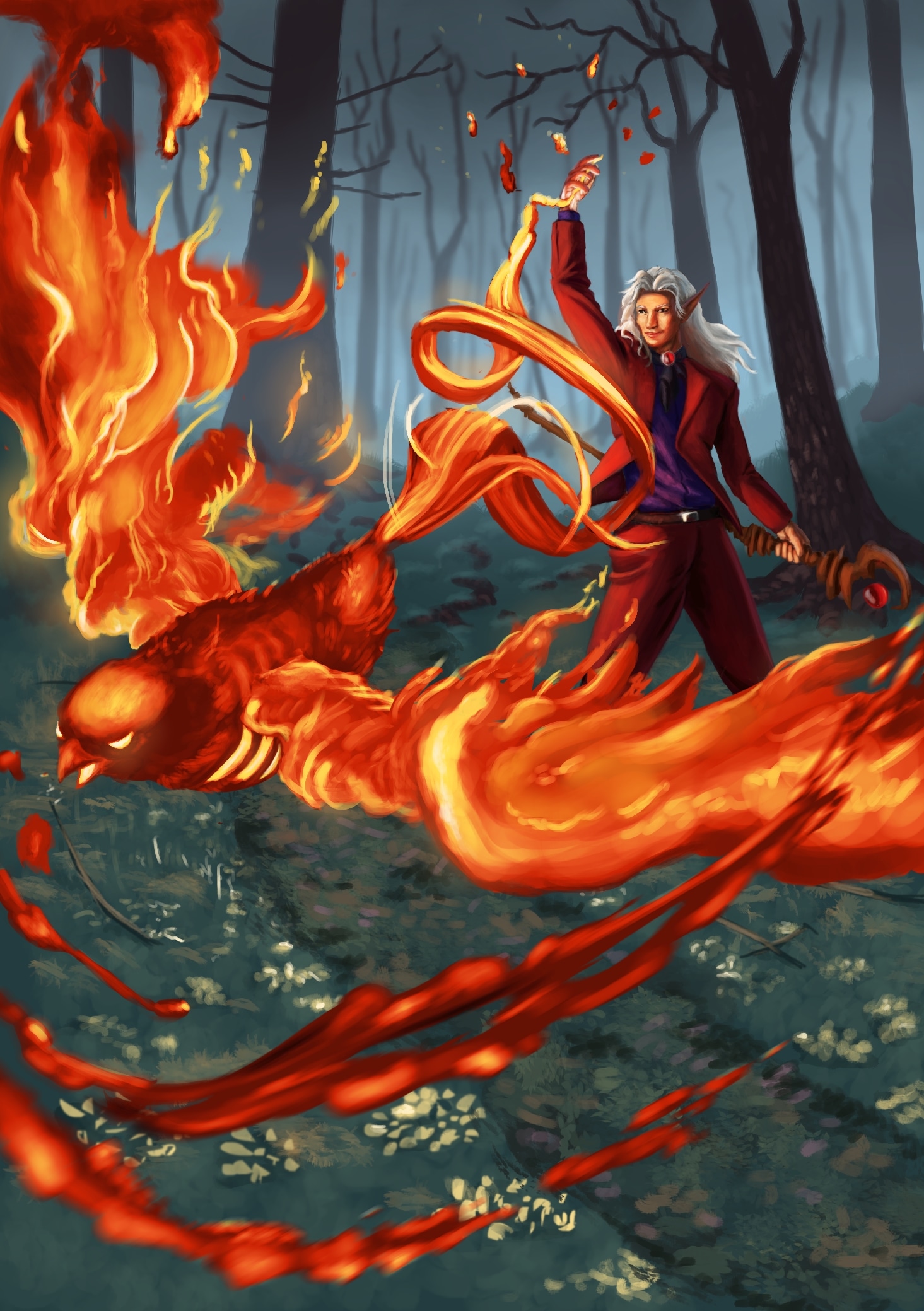 DND - Invocation d'esprit de feu de forêt par Ombregem