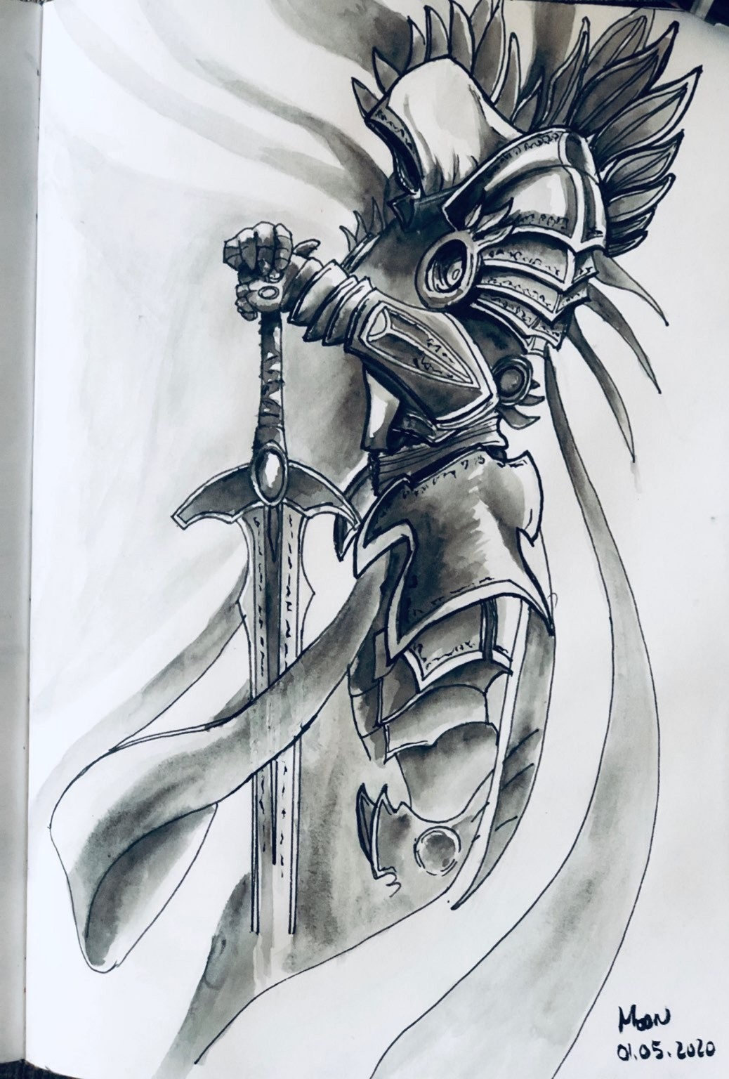 Dessin traditionnel de Tyrael par Jerem
