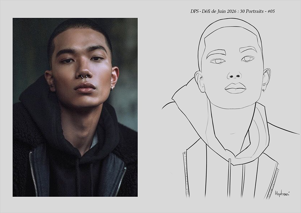 Défis de juin 2026 - Portrait du jour #05 par HaptoMai