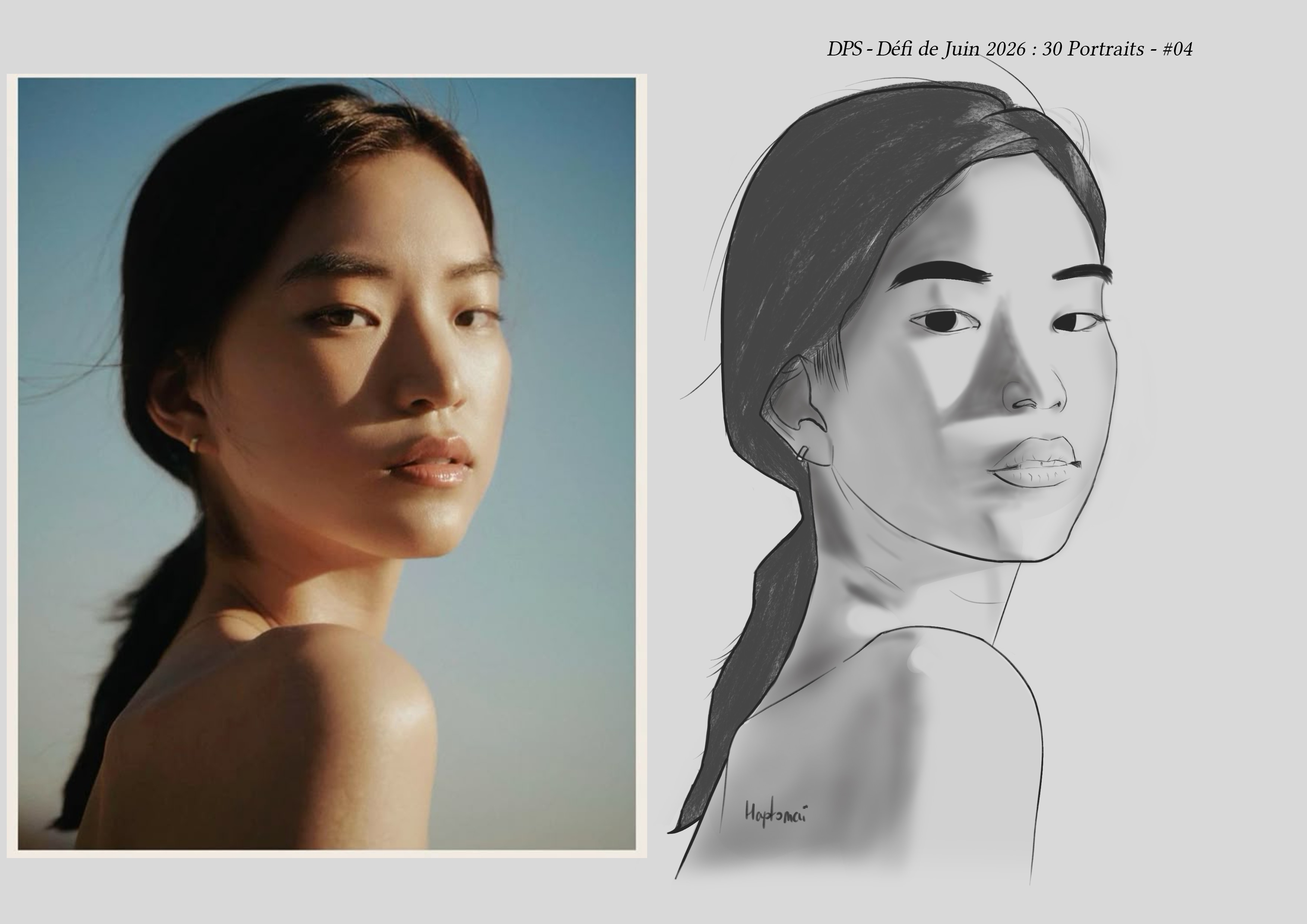 Défis de juin 2026 - Portrait du jour #04 par HaptoMai