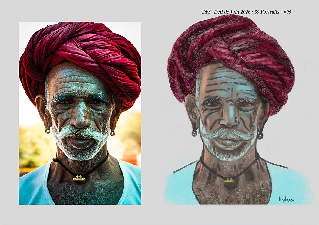 Défis de juin 2026 - Portrait du jour #09 par HaptoMai