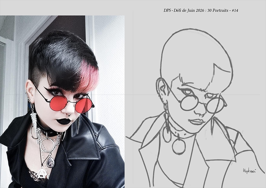 Défis de juin 2026 - Portrait du jour #14 par HaptoMai