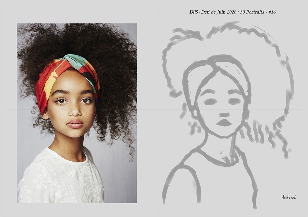 Défis de juin 2026 - Portrait du jour #16 par HaptoMai
