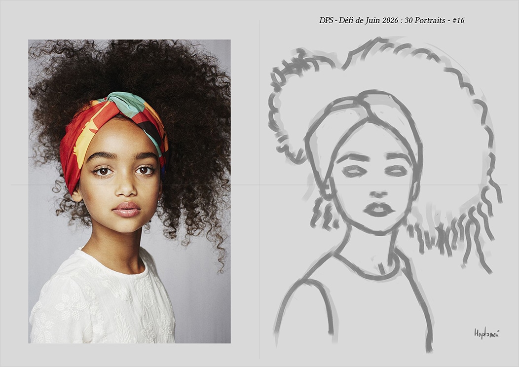 Défis de juin 2026 - Portrait du jour #16 par HaptoMai