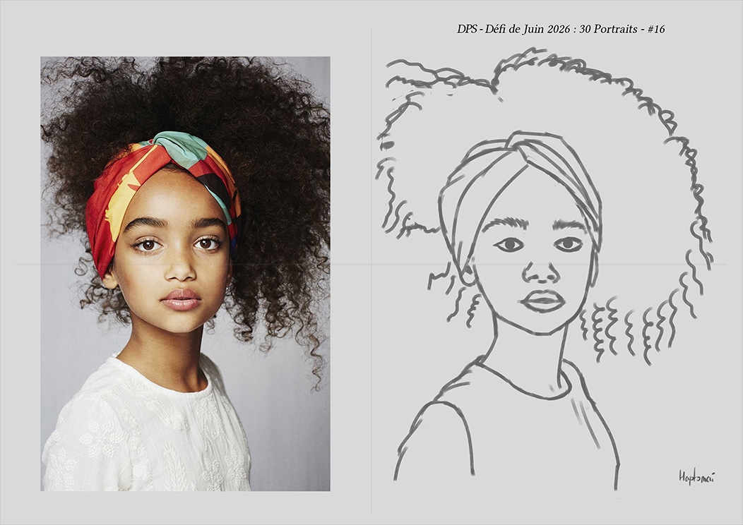 Défis de juin 2026 - Portrait du jour #16 par HaptoMai