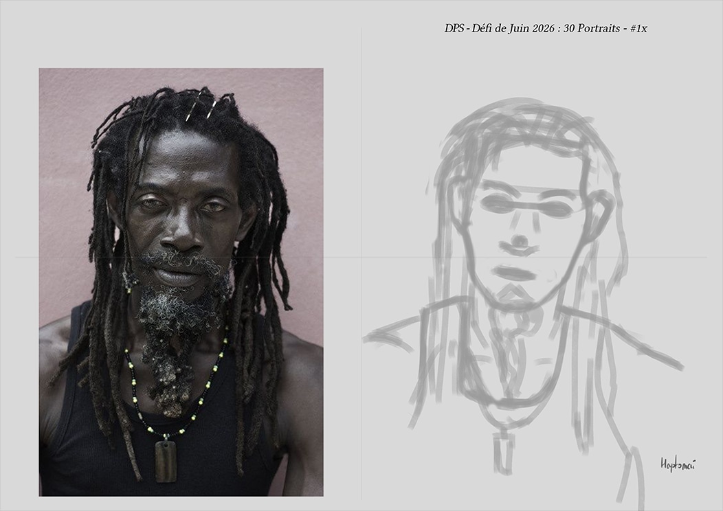 Défis de juin 2026 - Portrait du jour #17 par HaptoMai