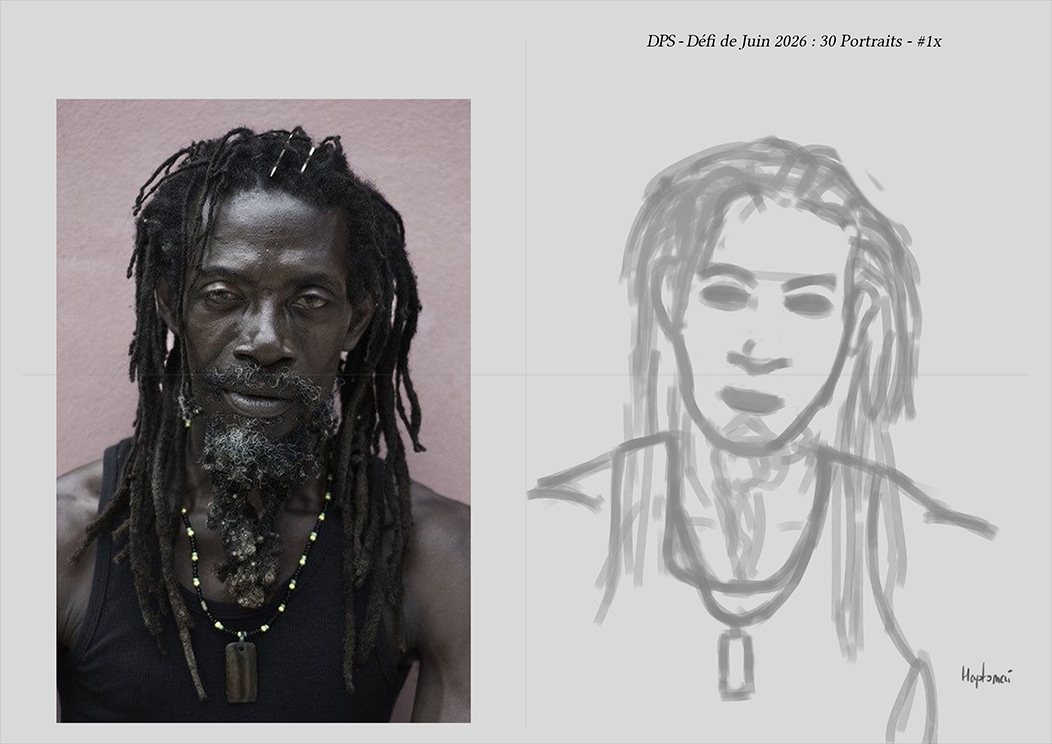 Défis de juin 2026 - Portrait du jour #17 par HaptoMai