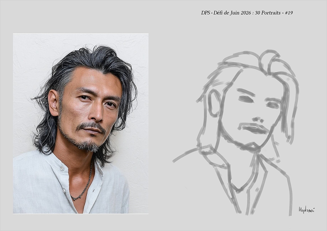 Défis de juin 2026 - Portrait du jour #19 par HaptoMai