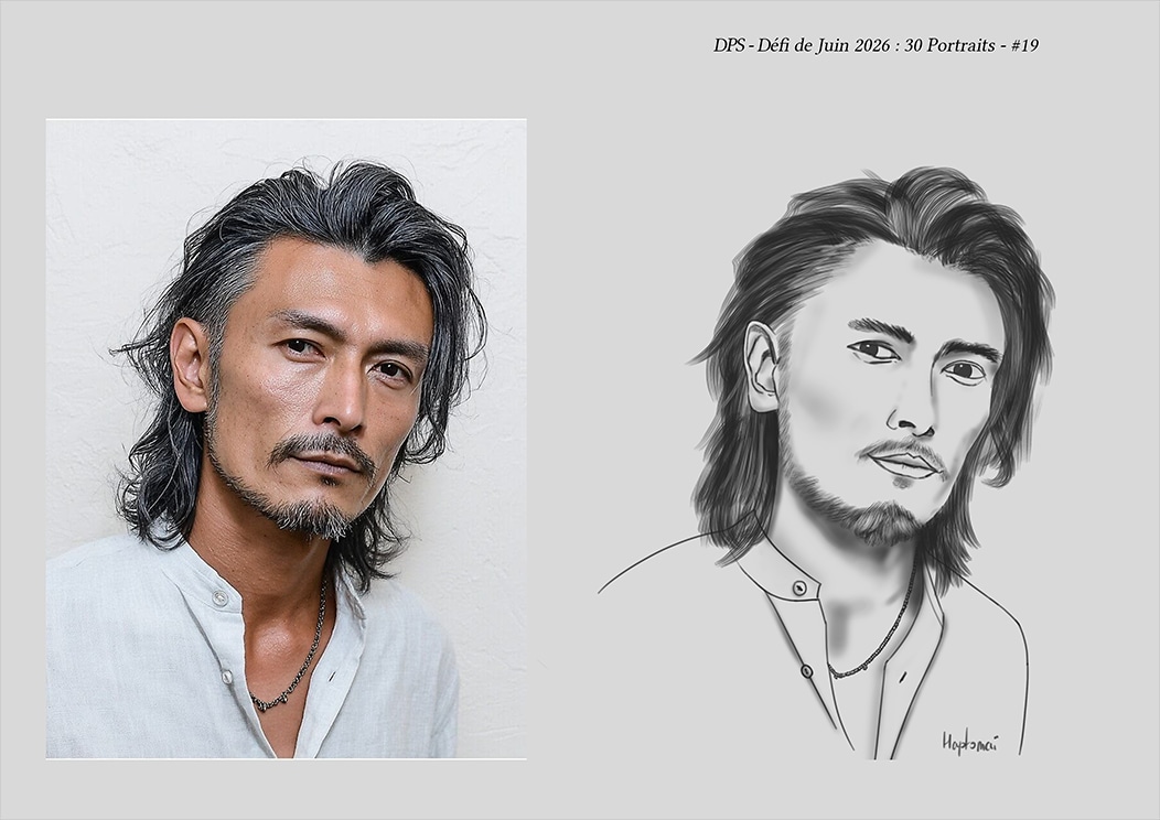 Défis de juin 2026 - Portrait du jour #19 par HaptoMai