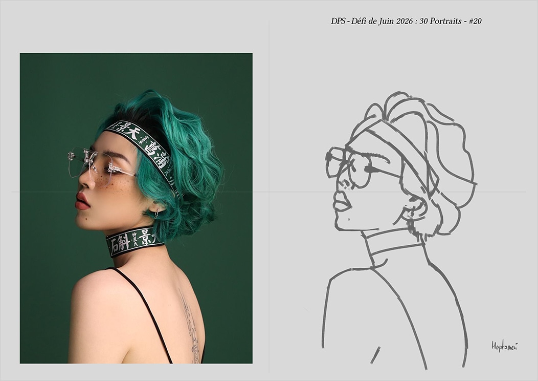 Défis de juin 2026 - Portrait du jour #20 par HaptoMai