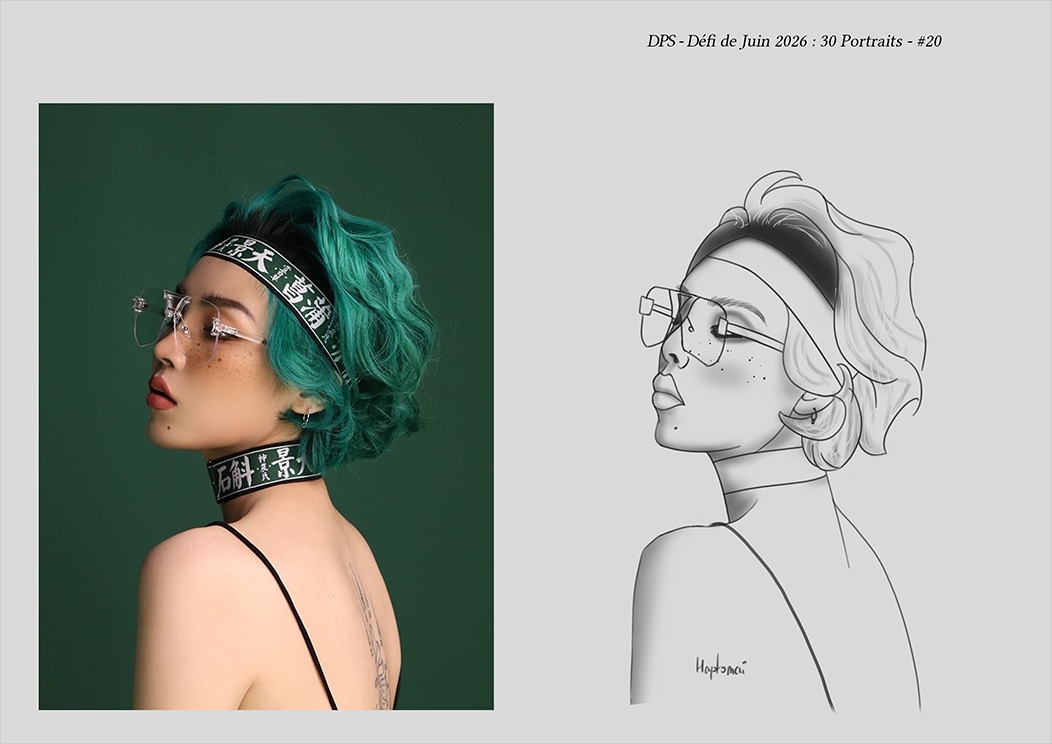 Défis de juin 2026 - Portrait du jour #20 par HaptoMai