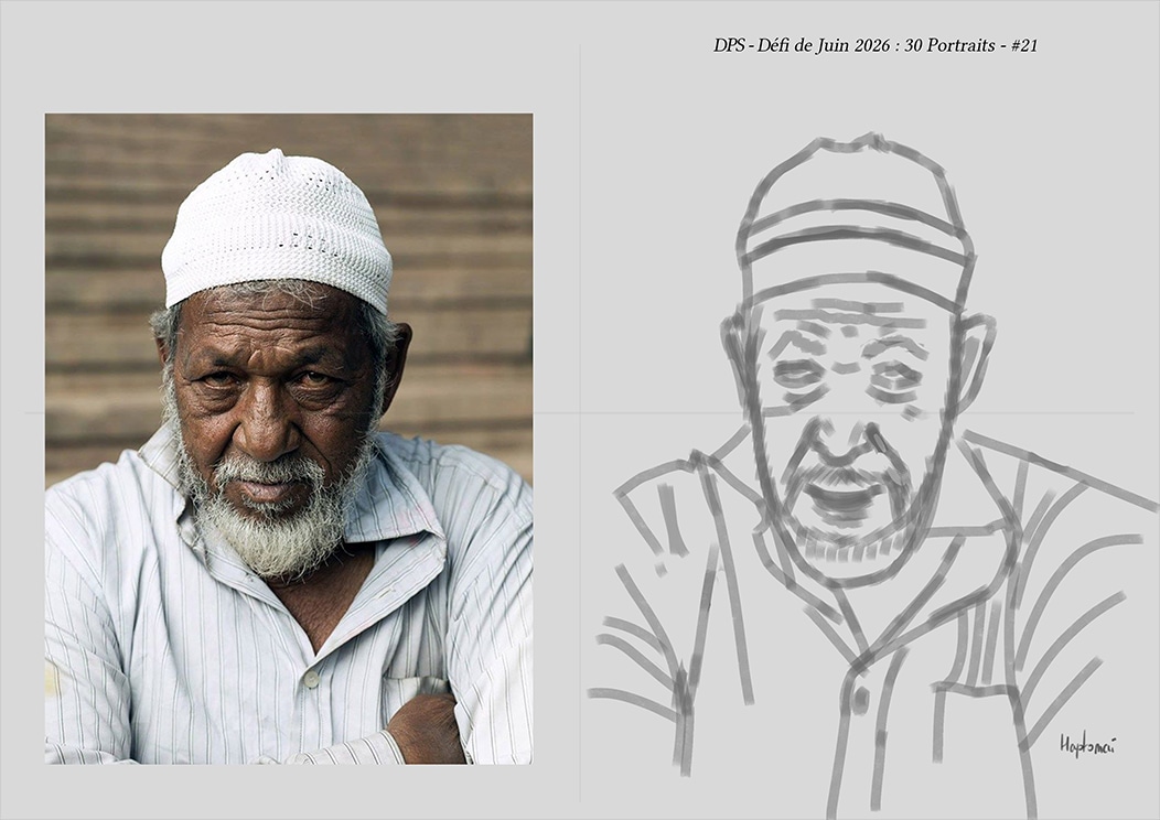 Défis de juin 2026 - Portrait du jour #21 par HaptoMai