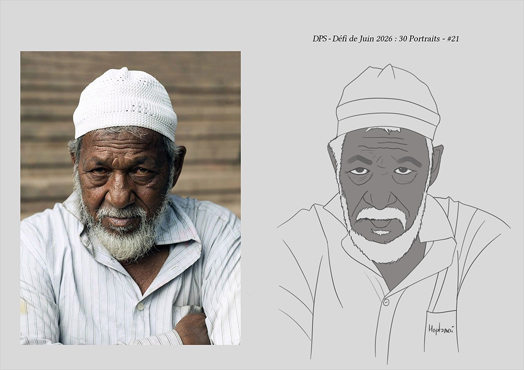 Défis de juin 2026 - Portrait du jour #21 par HaptoMai