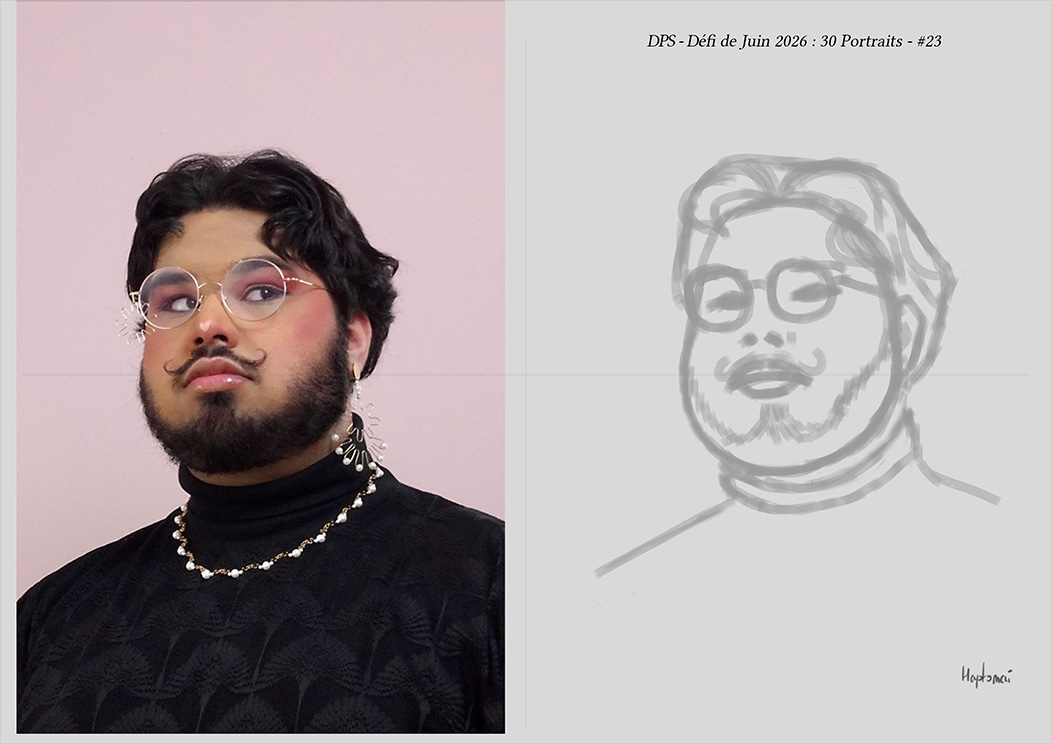 Défis de juin 2026 - Portrait du jour #23 par HaptoMai