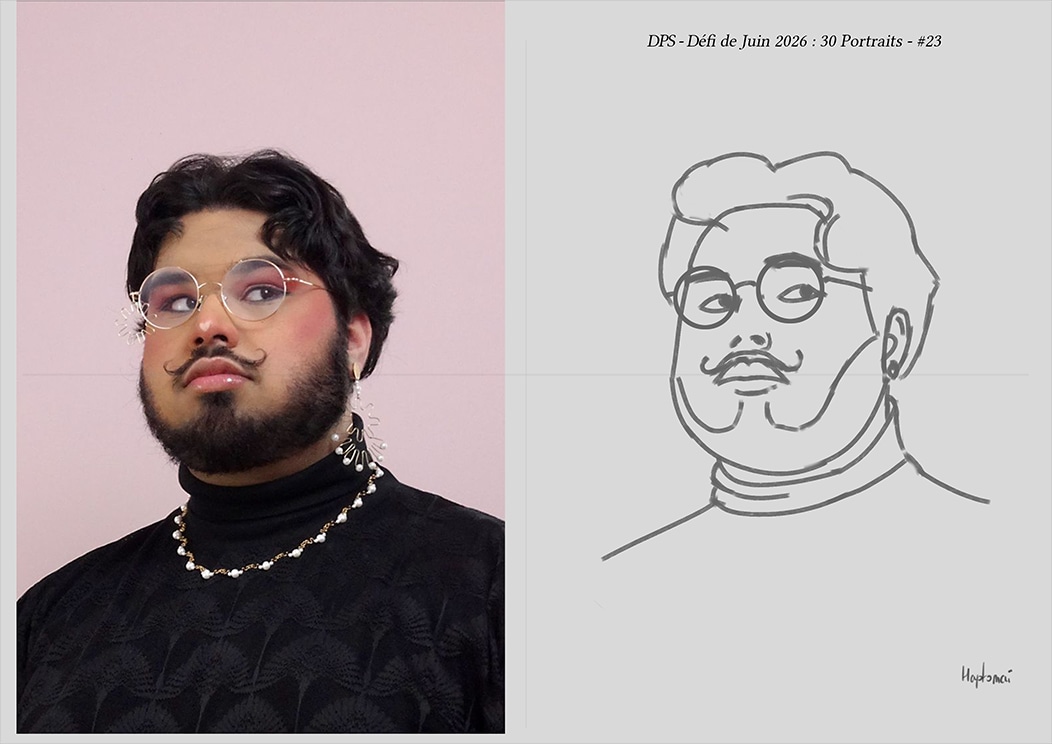Défis de juin 2026 - Portrait du jour #23 par HaptoMai