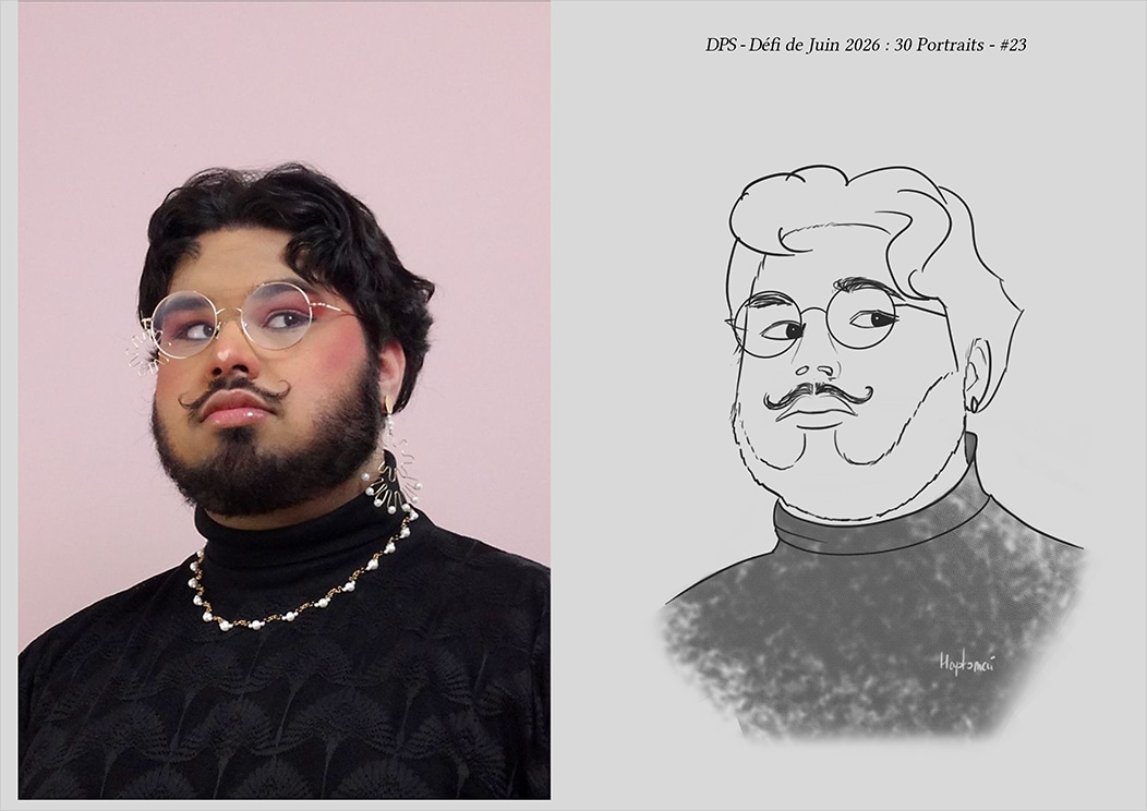 Défis de juin 2026 - Portrait du jour #23 par HaptoMai