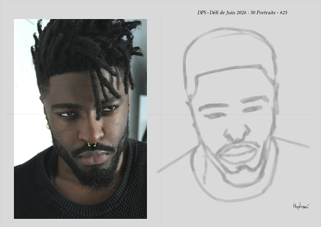 Défis de juin 2026 - Portrait du jour #25 par HaptoMai