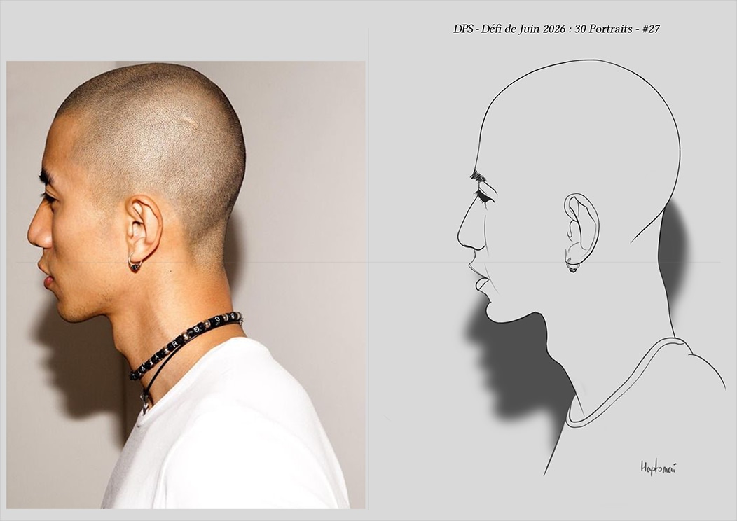 Défis de juin 2026 - Portrait du jour #27 par HaptoMai