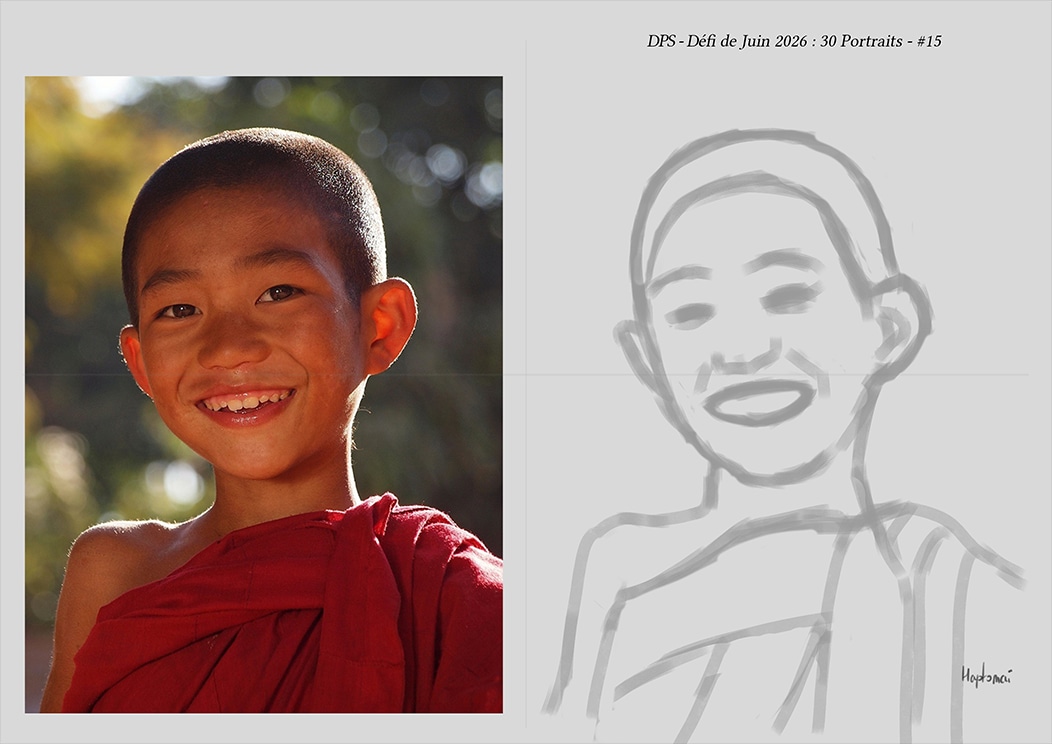 Défis de juin 2026 - Portrait du jour #15 par HaptoMai
