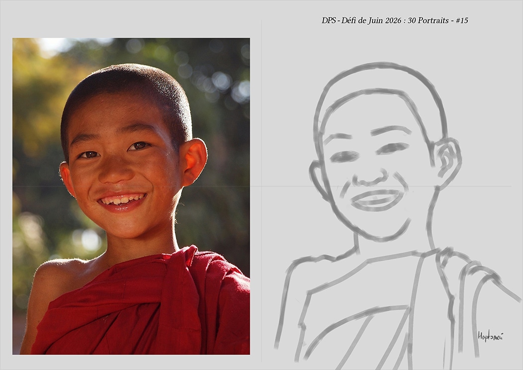 Défis de juin 2026 - Portrait du jour #15 par HaptoMai