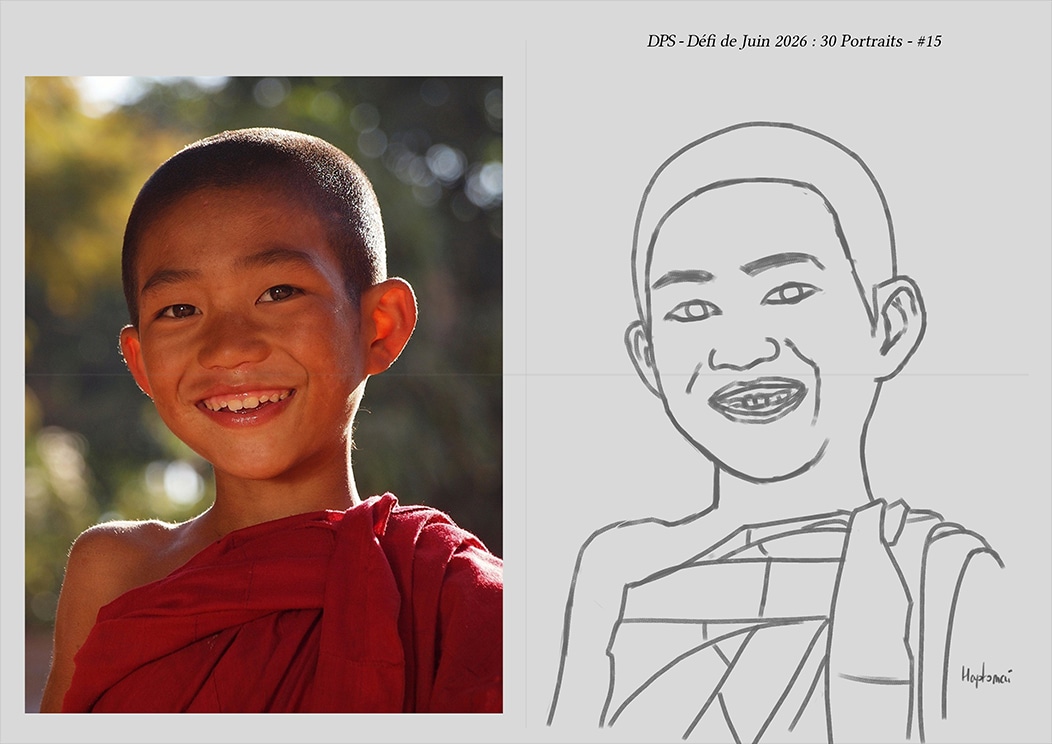 Défis de juin 2026 - Portrait du jour #15 par HaptoMai