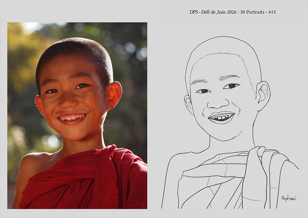 Défis de juin 2026 - Portrait du jour #15 par HaptoMai