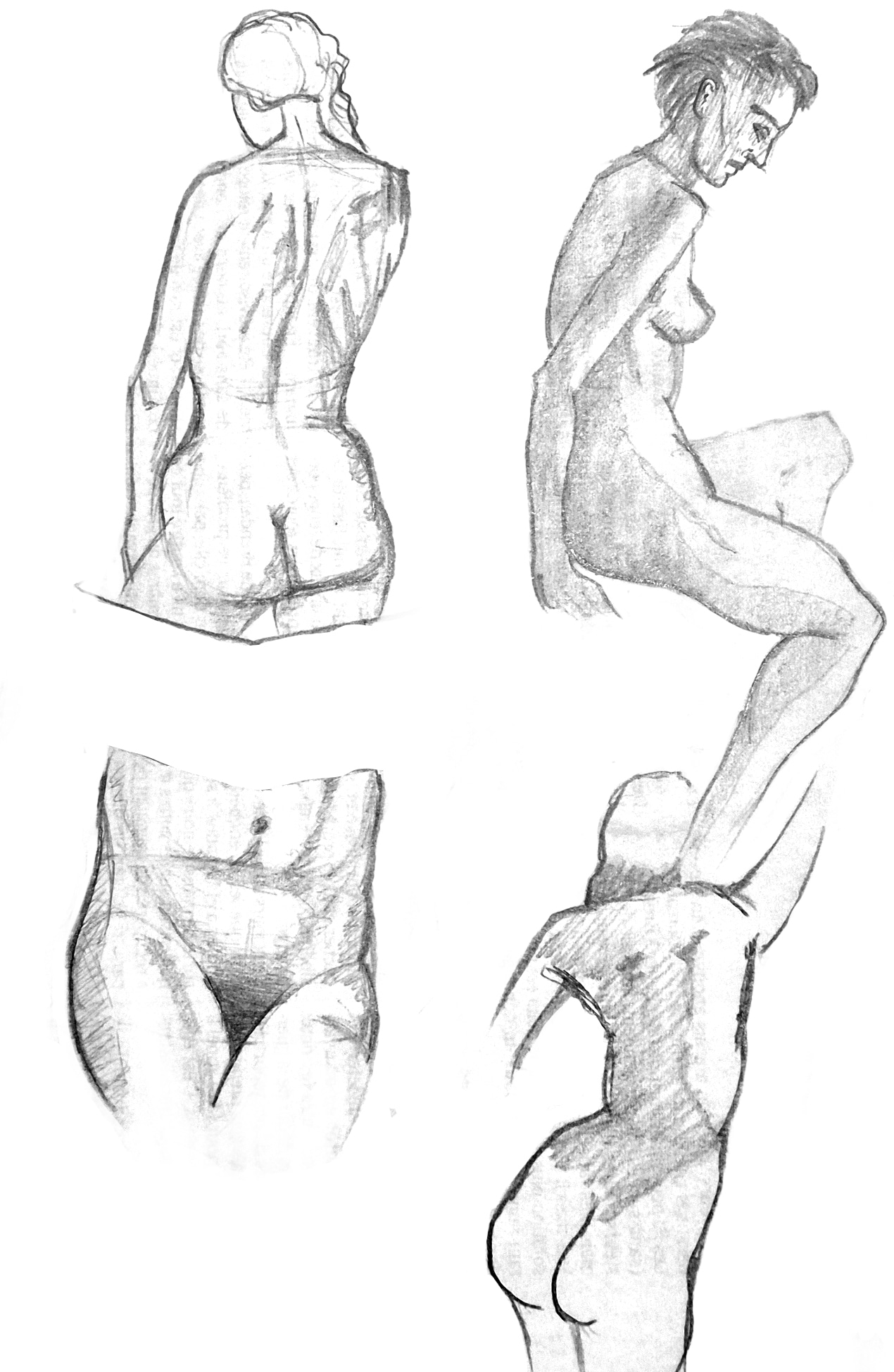 Croquis rapides sur brouillon par Taliesin