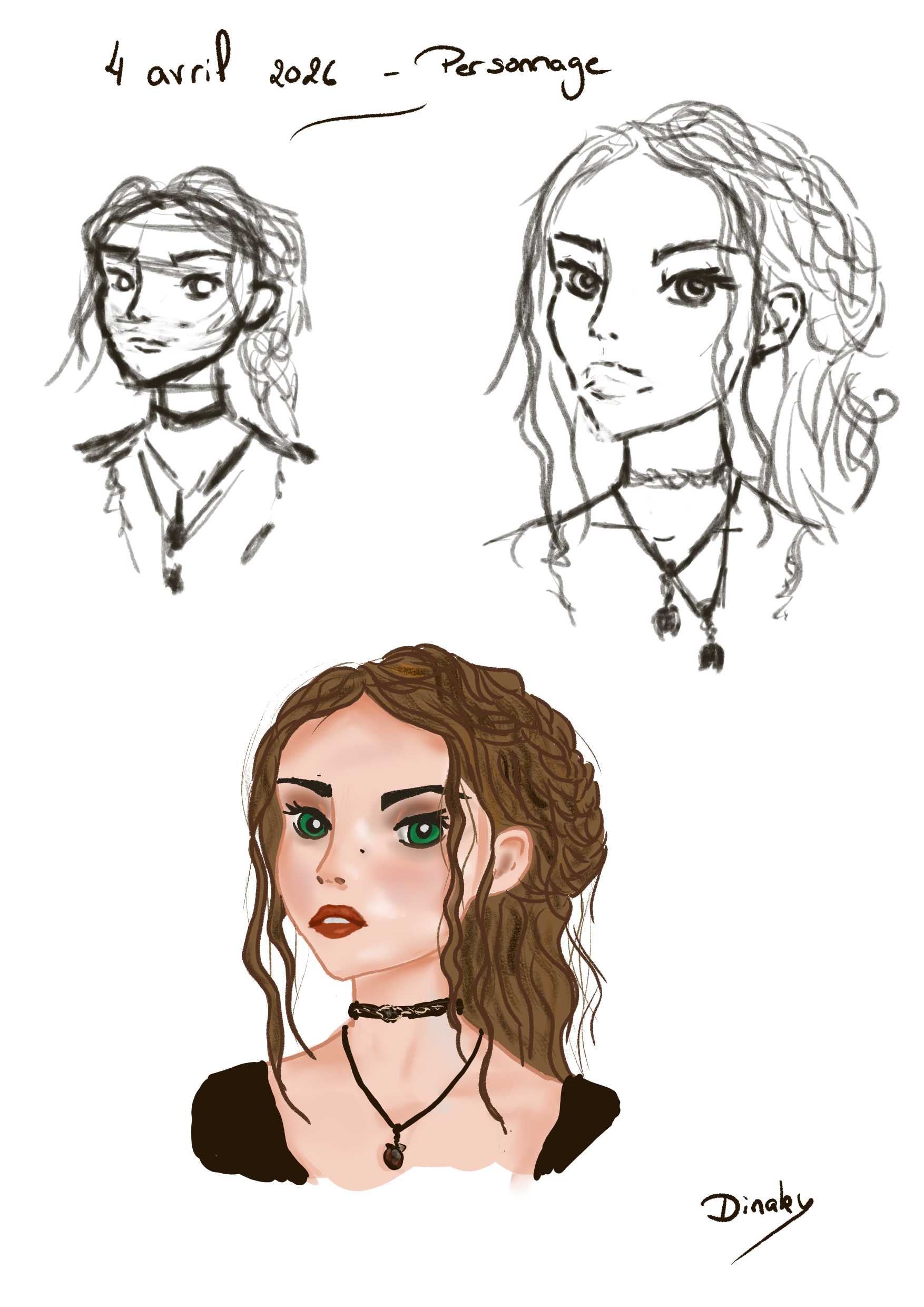 Défi avril - 4-04 Portrait (1h) par dinaky