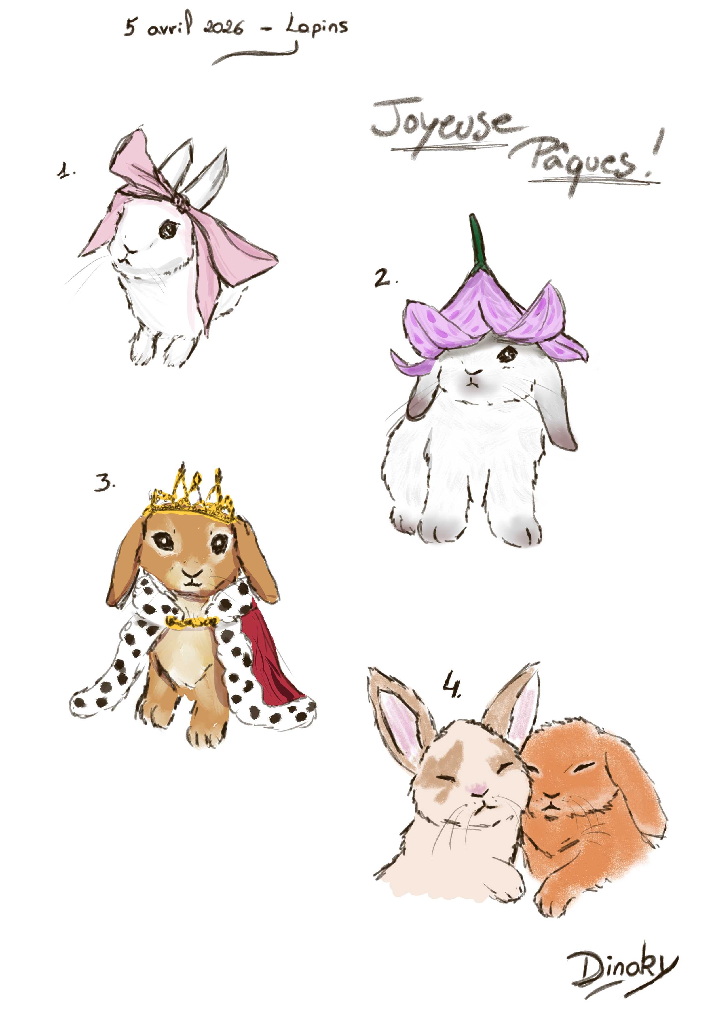 Défi avril - 5-04 Lapins (~20 min/lapin) par dinaky