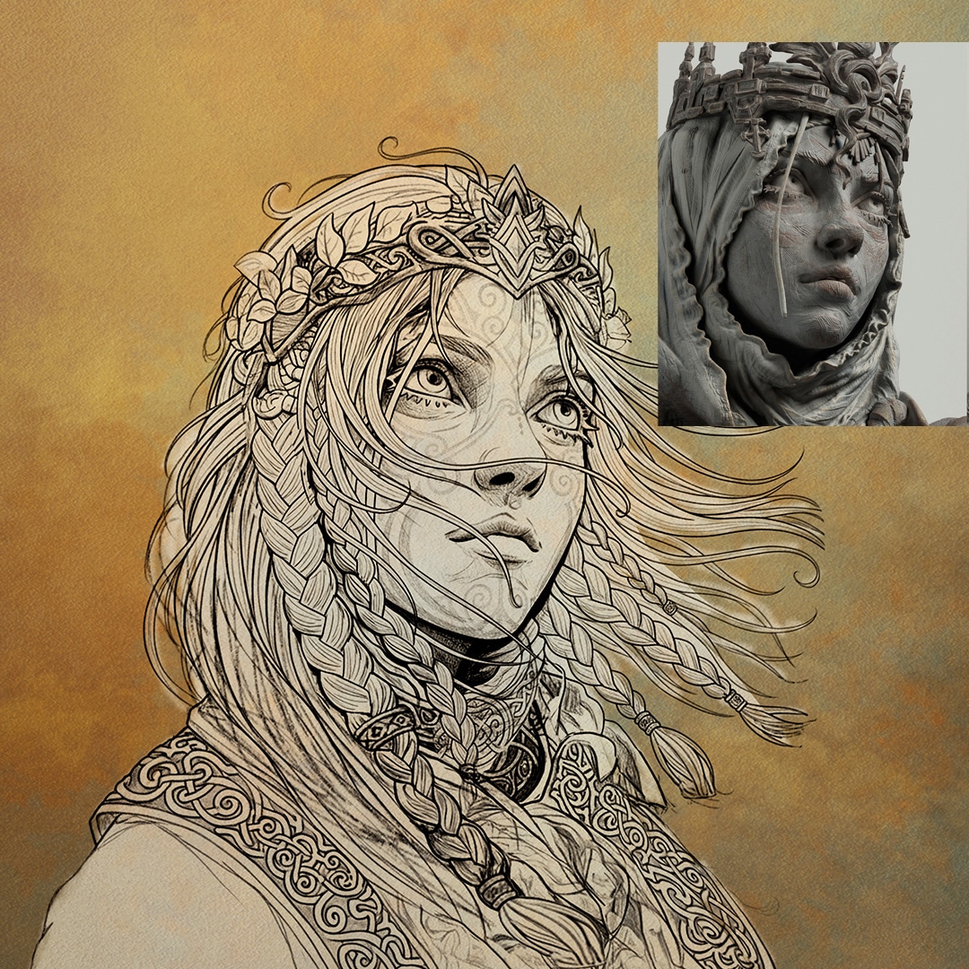 La musicienne celtique par stefou