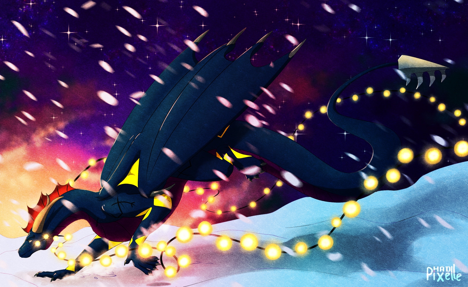 Course sous la neige par Mad Pixelle