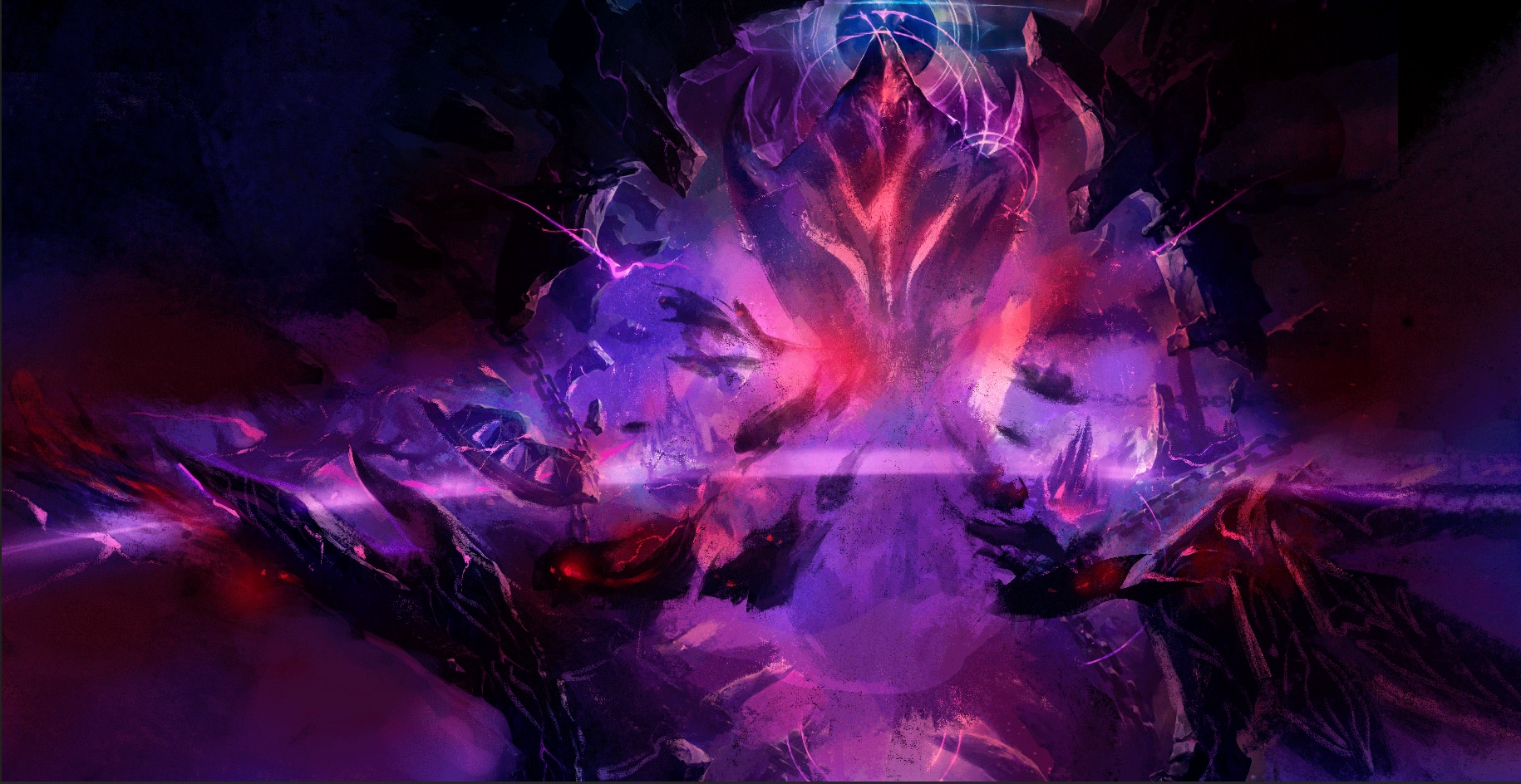 Usurp The Shadow Throne - F&B TCG Display art + Logo par Toto
