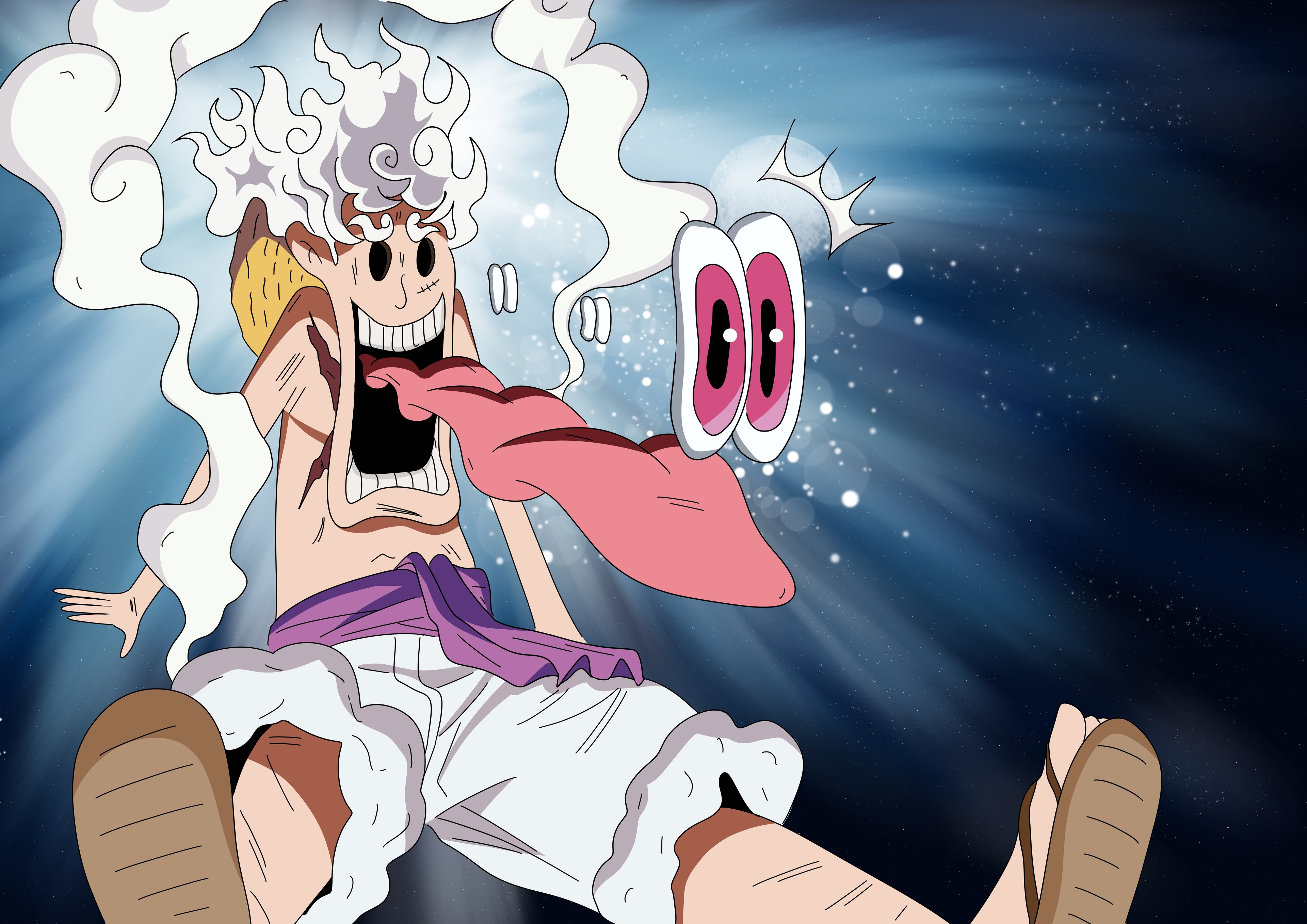 Luffy Cartoon Gear 5 par yehohan_art