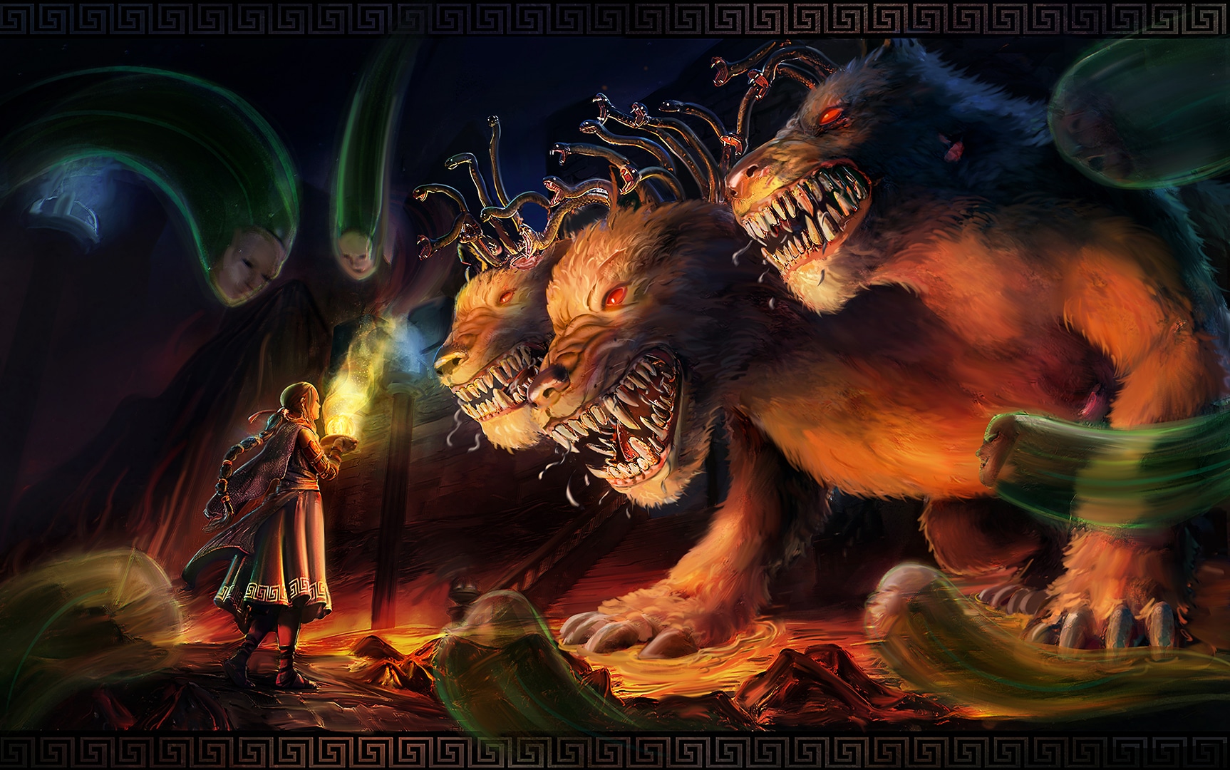 psyché et cerbère par Cocottecirus