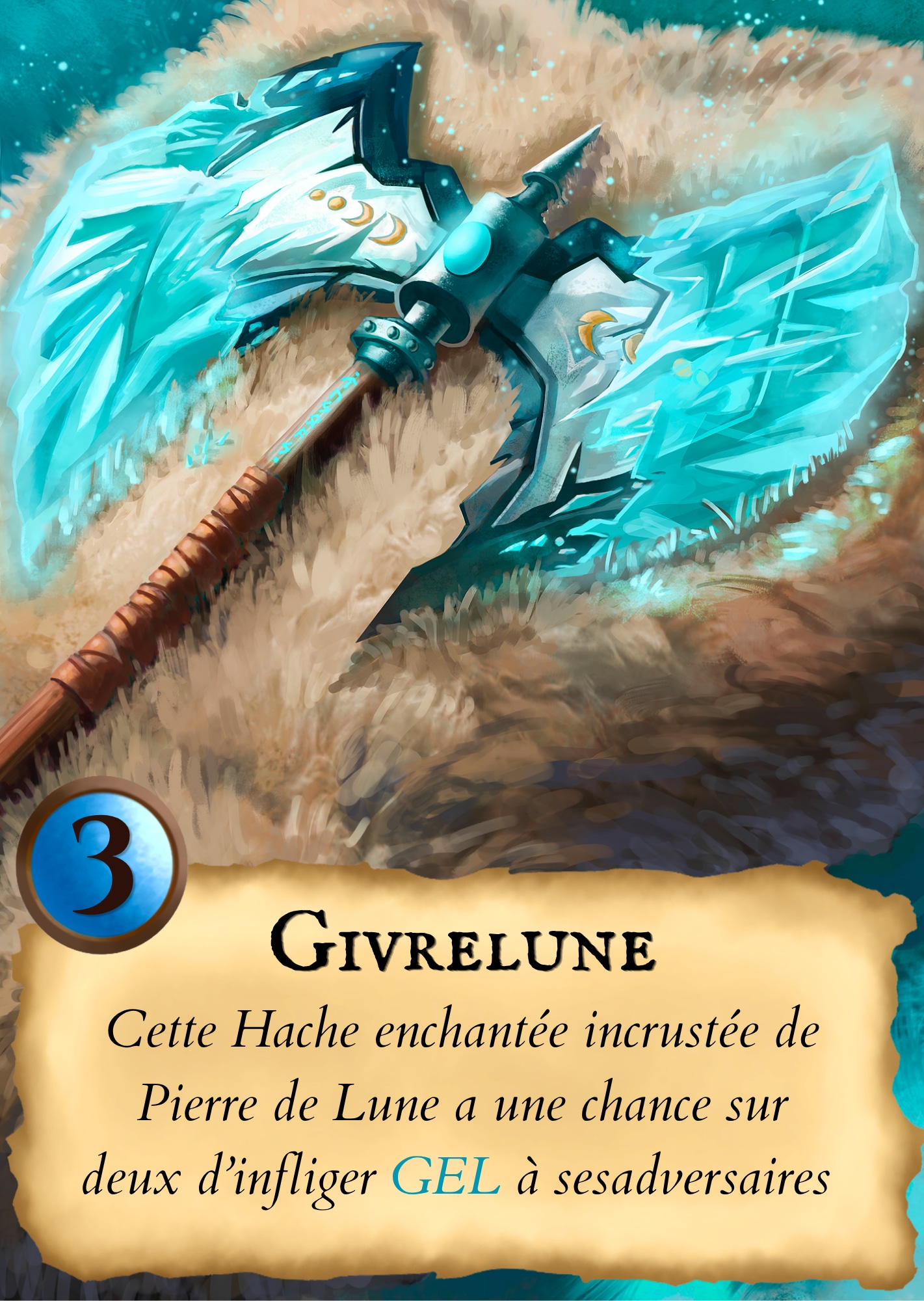 Hache enchantée - Givrelune par Bren