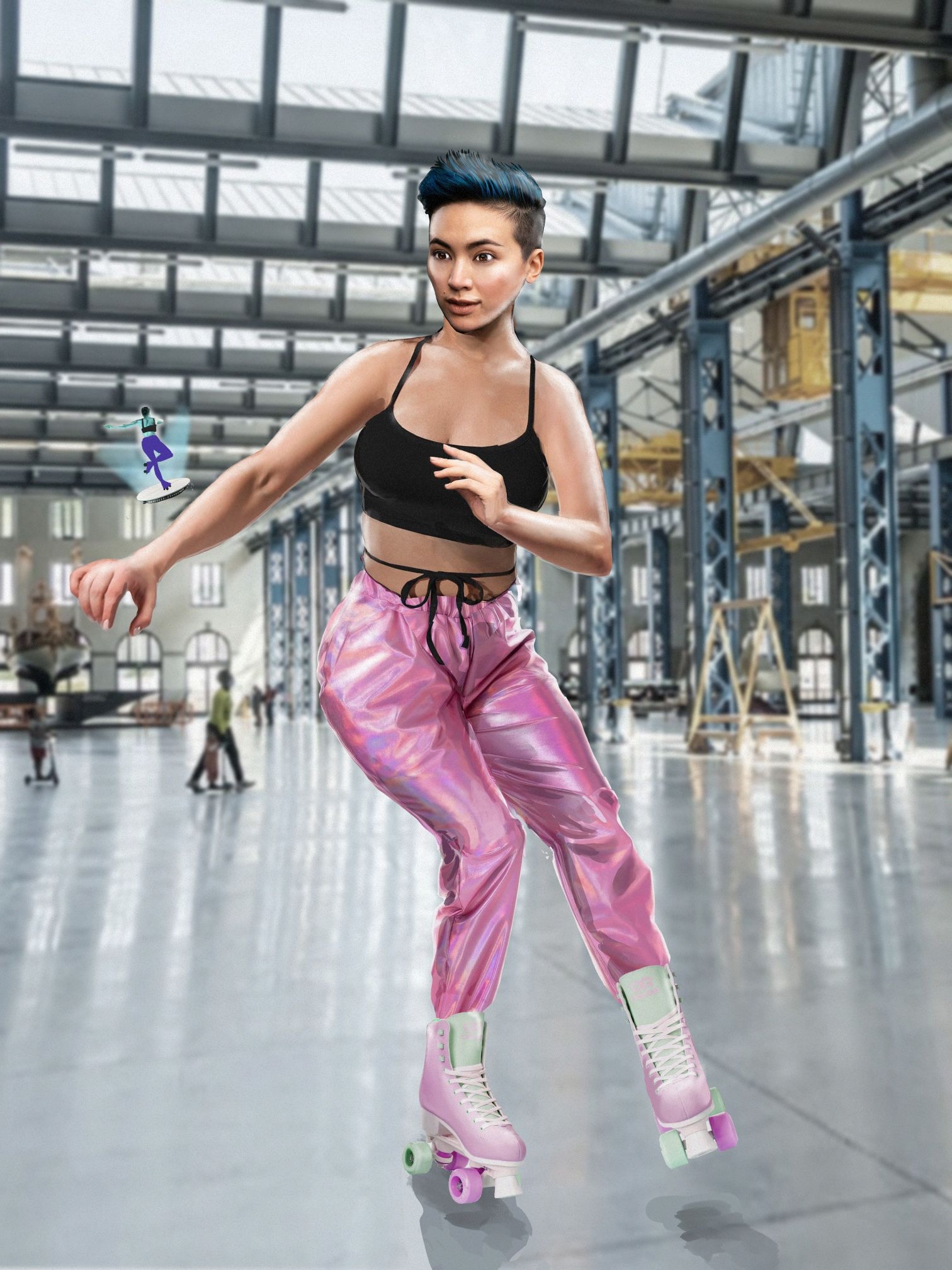 Zhang fait du roller ! par Mat-Bzh