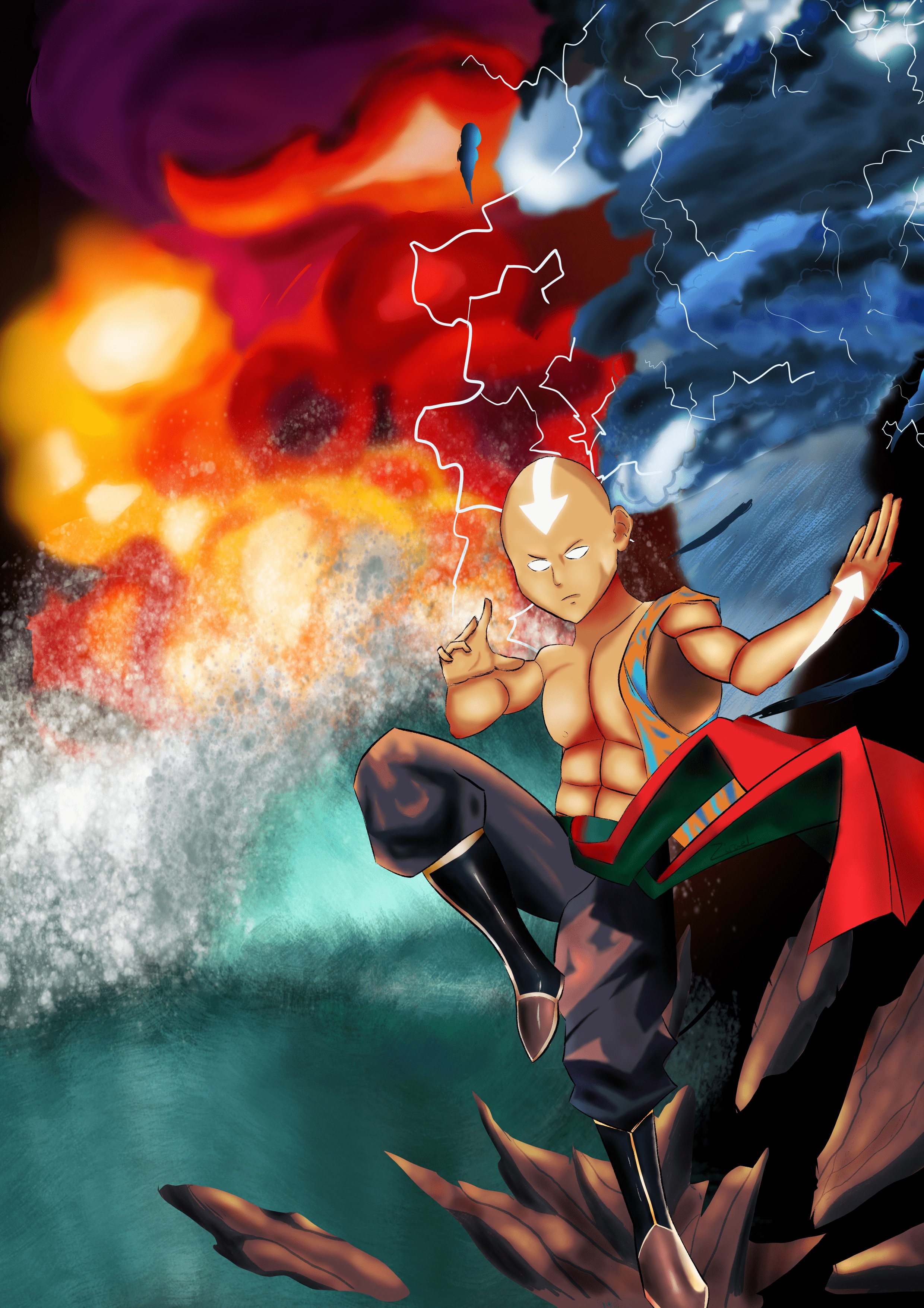 Aang avatar par Zirael
