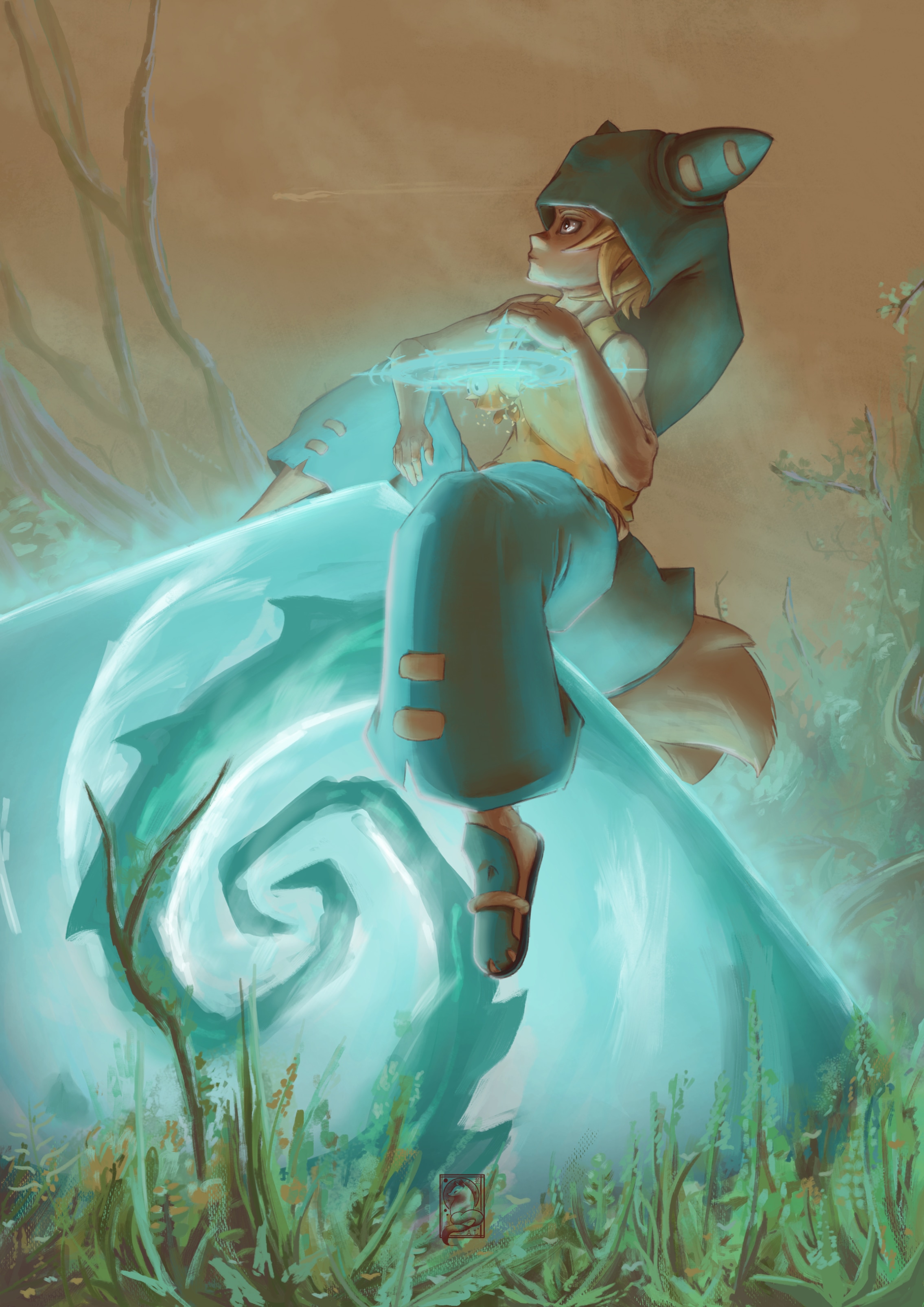 Yugo et l'éliacube - Fanart Wakfu par ALArts