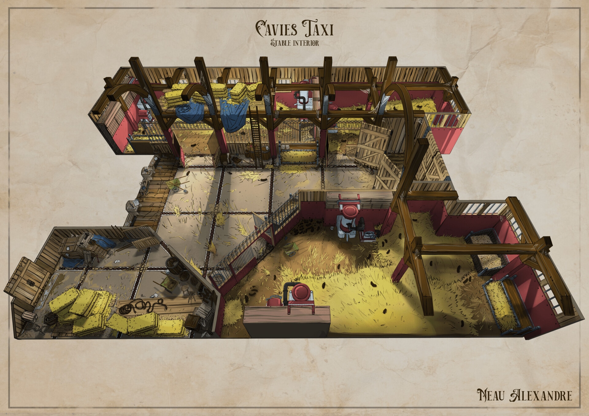 Cavies Taxi - Interior & Props par radec