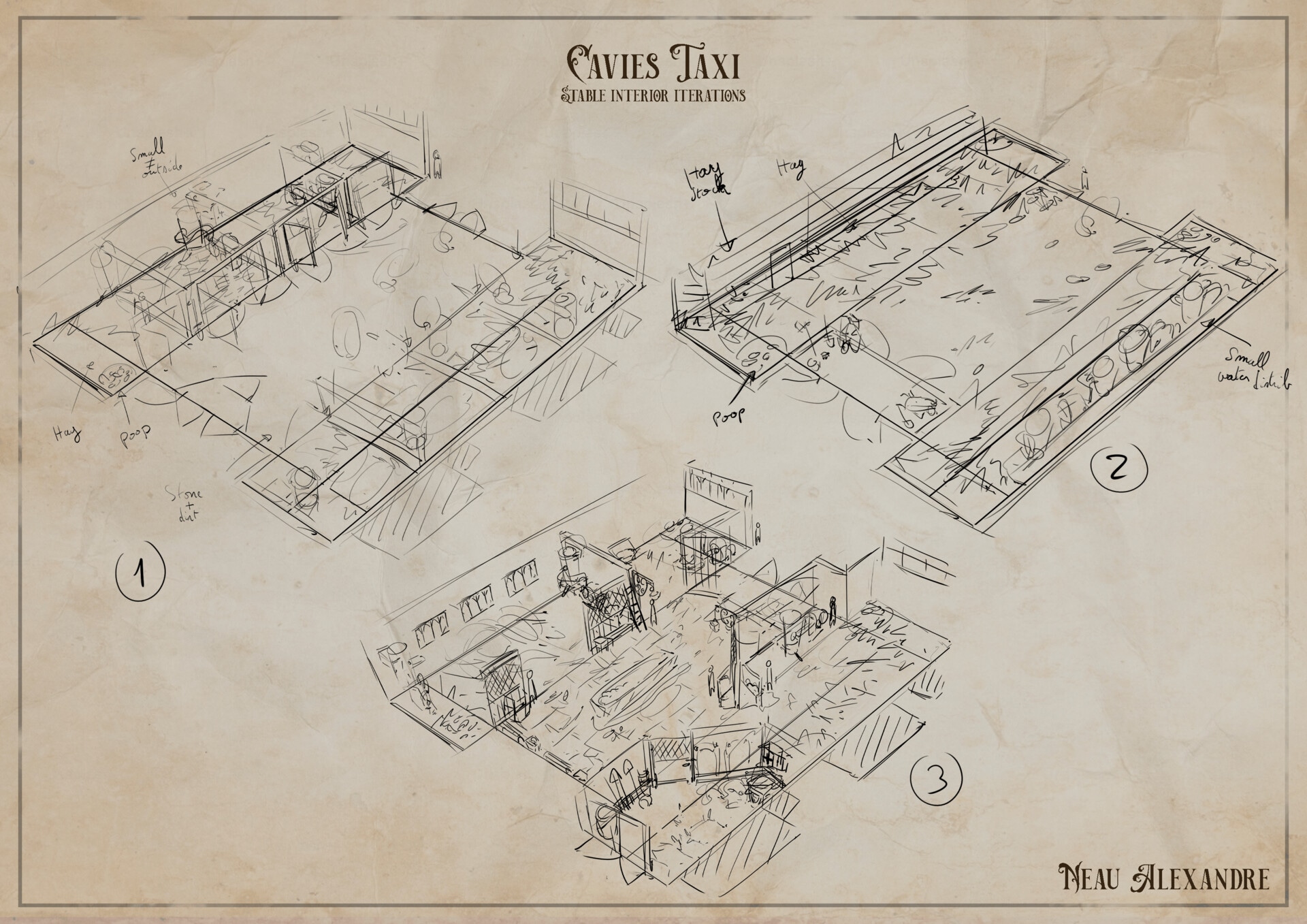 Cavies Taxi - Interior & Props par radec