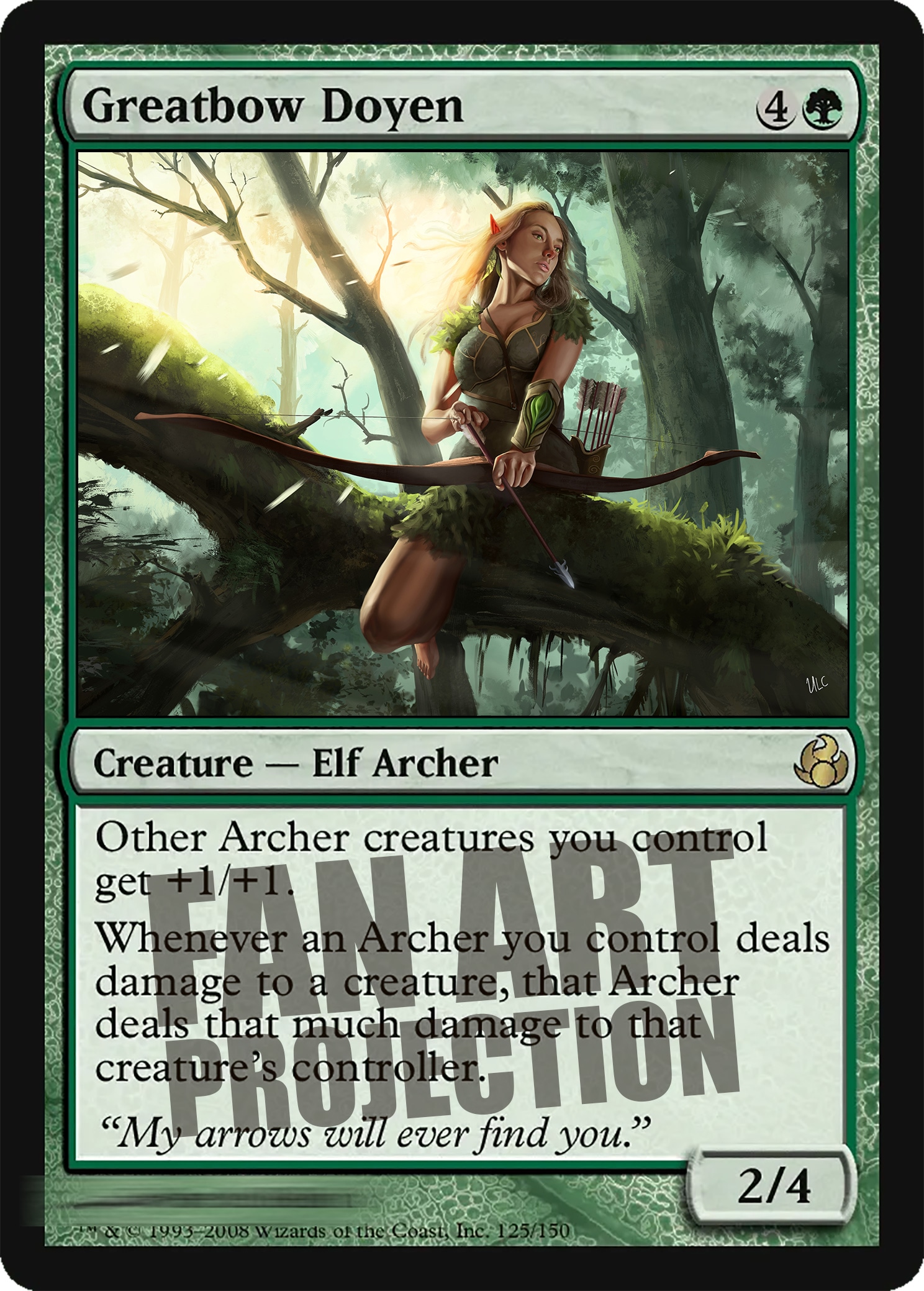 Archère elfe embusquée (final :) ) par Moscardino