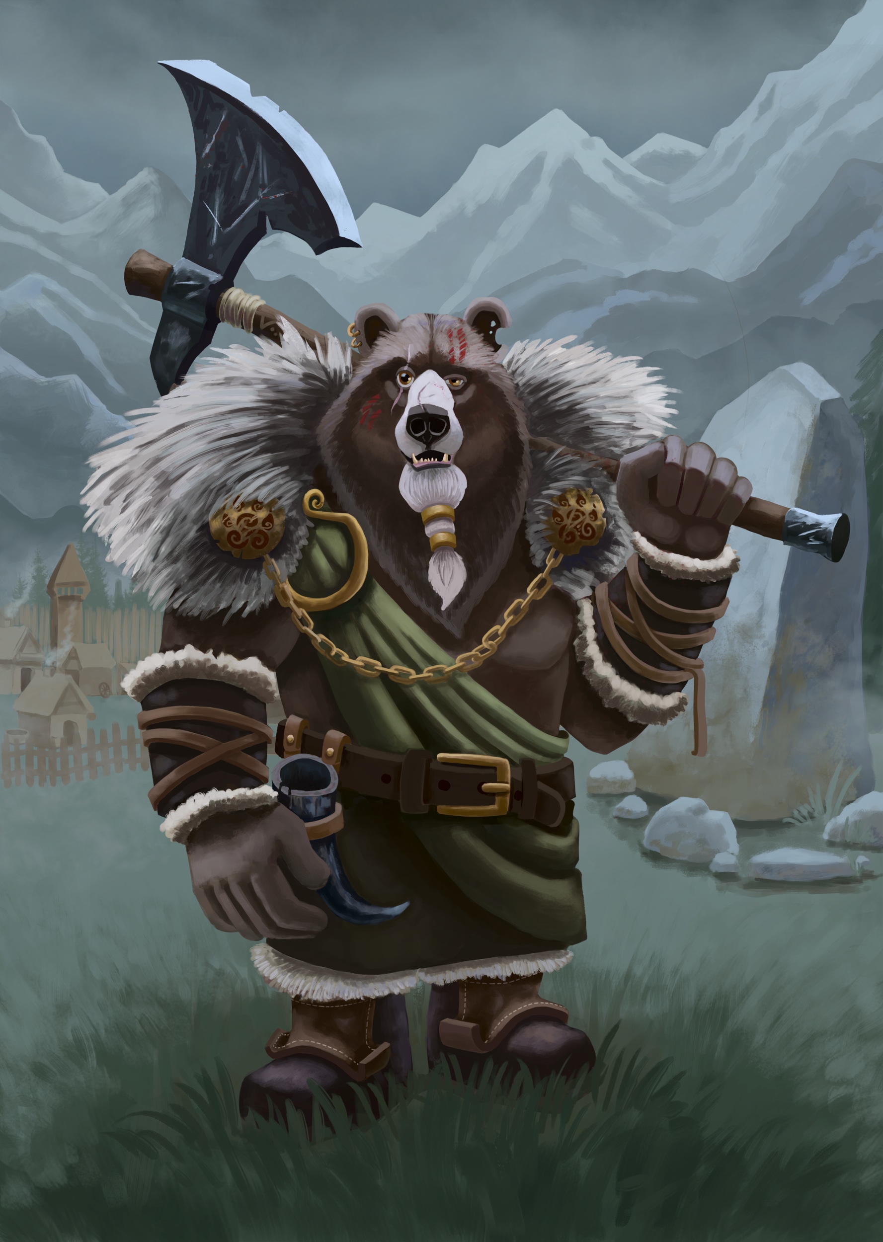 Baraz l'ours Guerrier par Bren