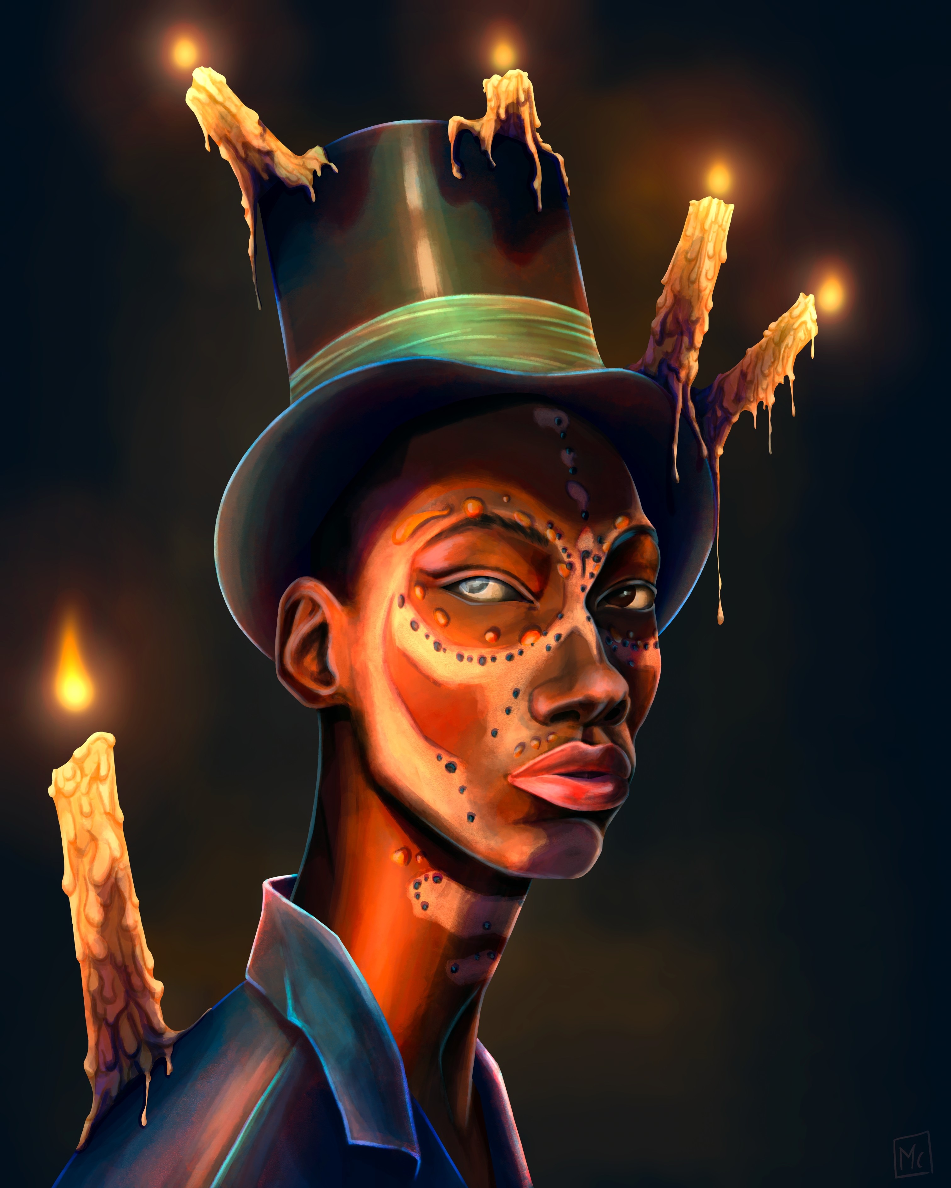 Inktober - Baron Samedi par Leptitcarnet