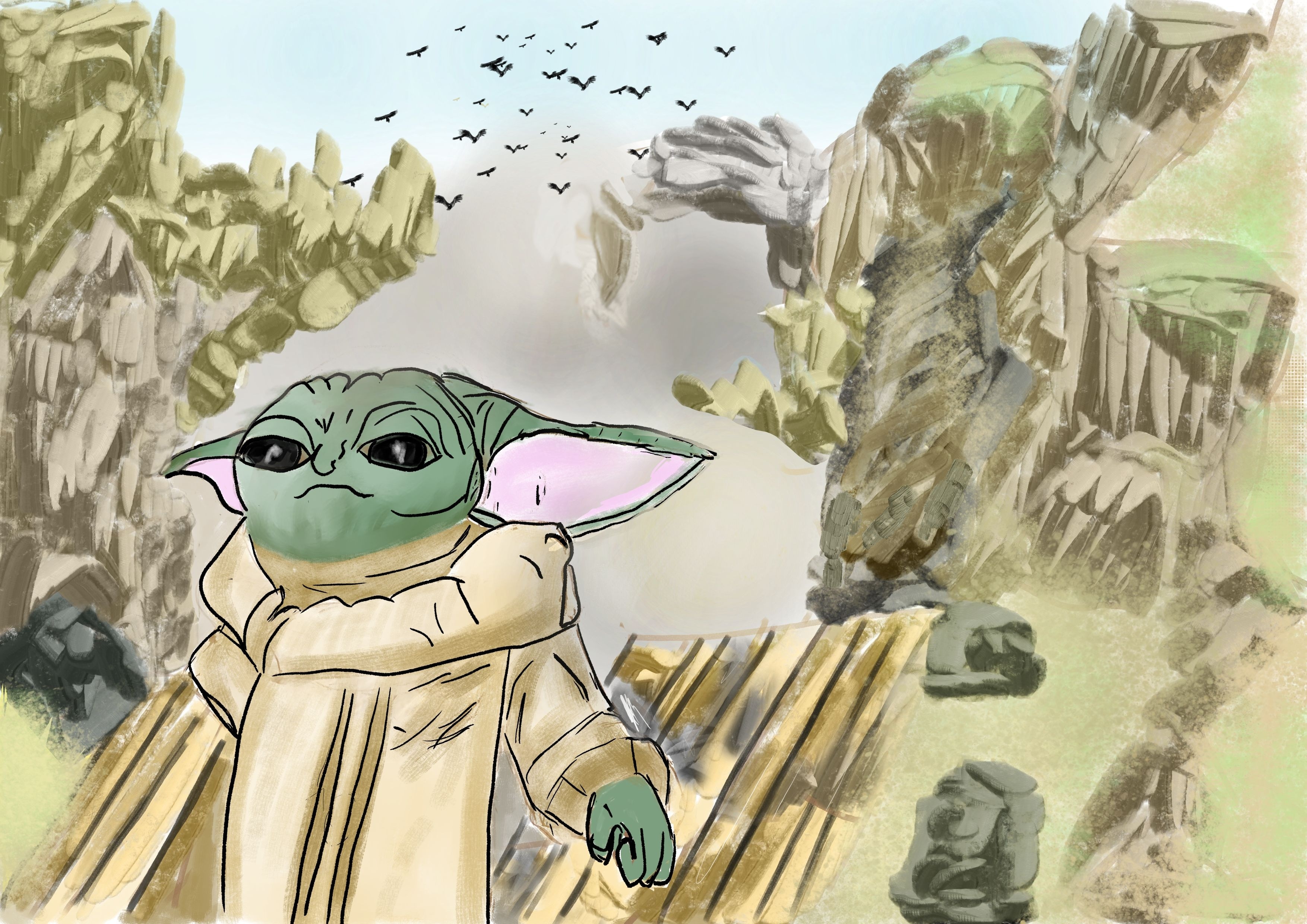 étude Grogu par needleblite