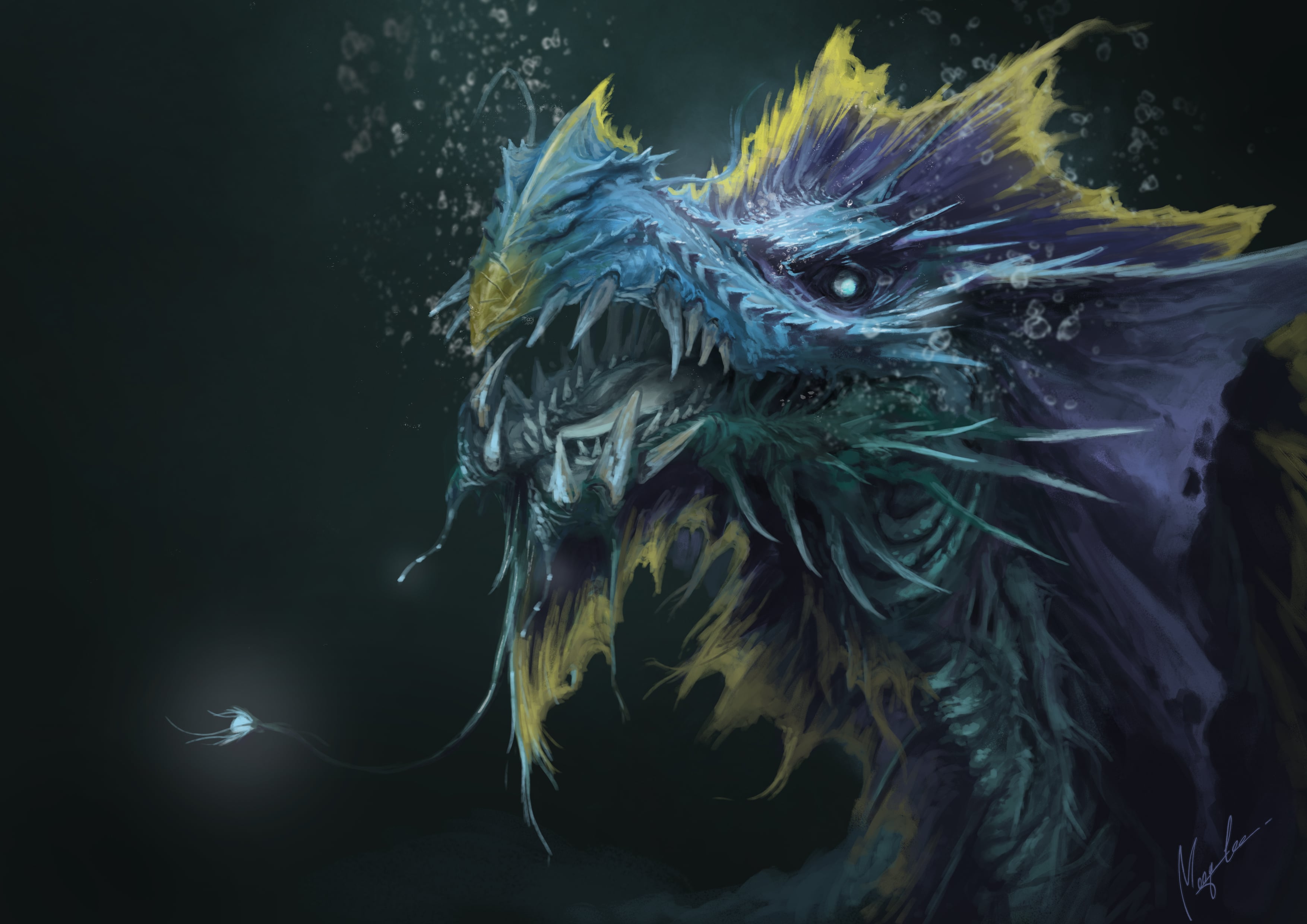 Blue Dragon or léviathan par mooglee