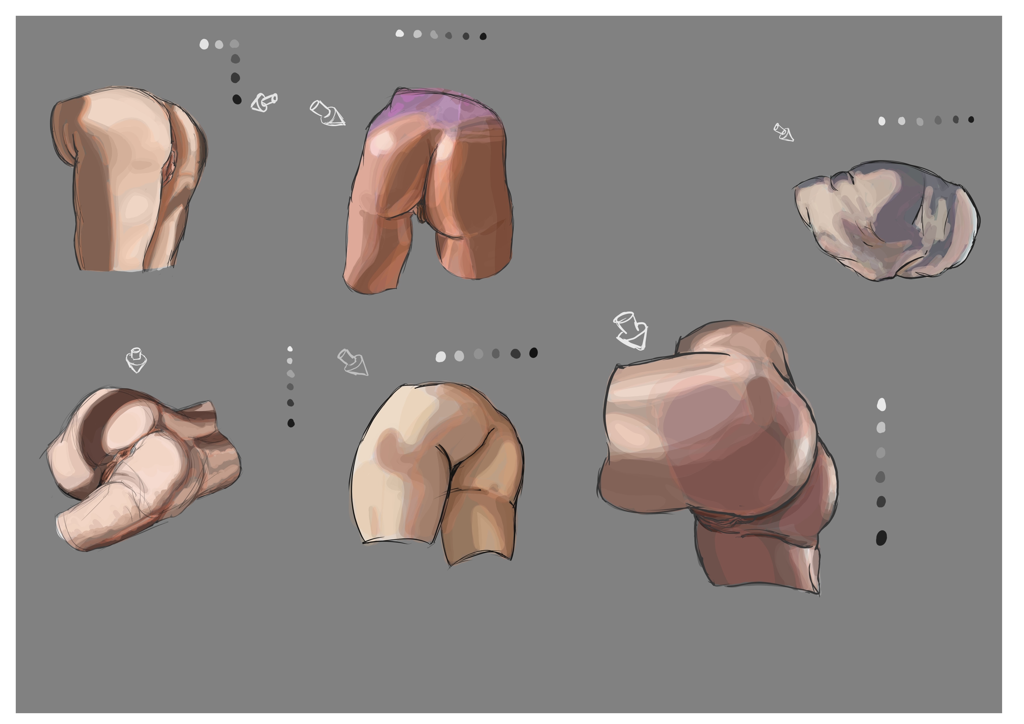 Fesses - entraînement anatomie par tosh_5