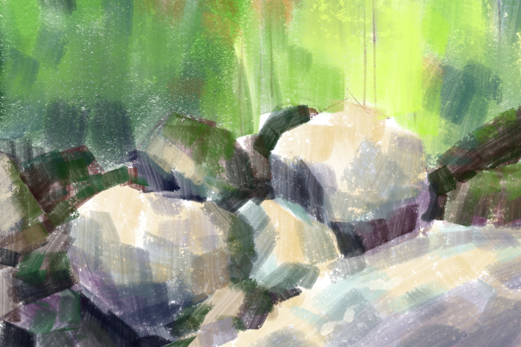 etude brush aquarelle /pastel par Alex