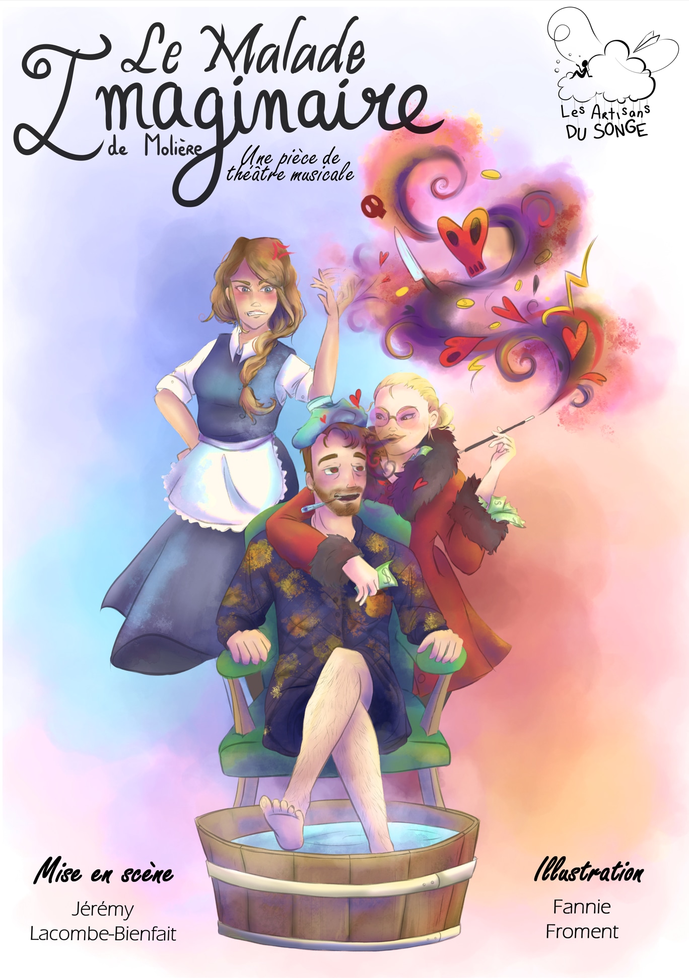 Le malade imaginaire - Affiche théatre par Cléophie